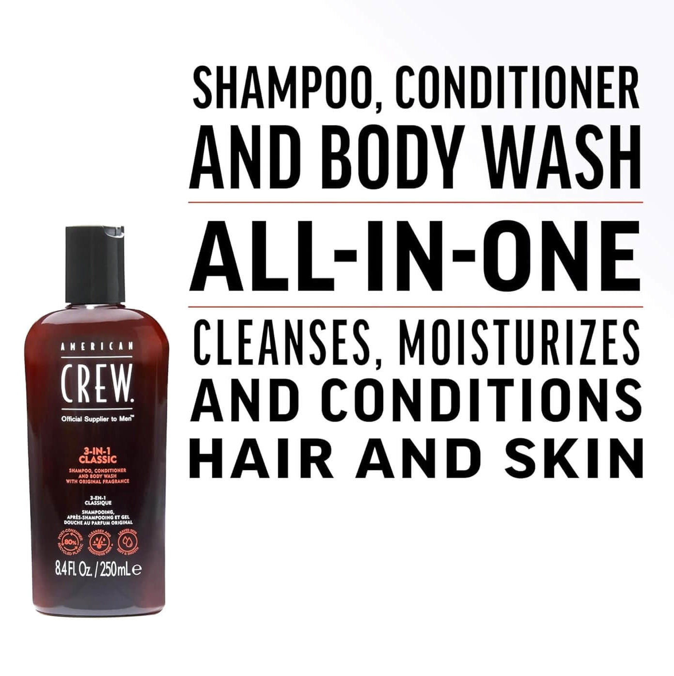 American Crew 3-IN-1 Classic + Fiber