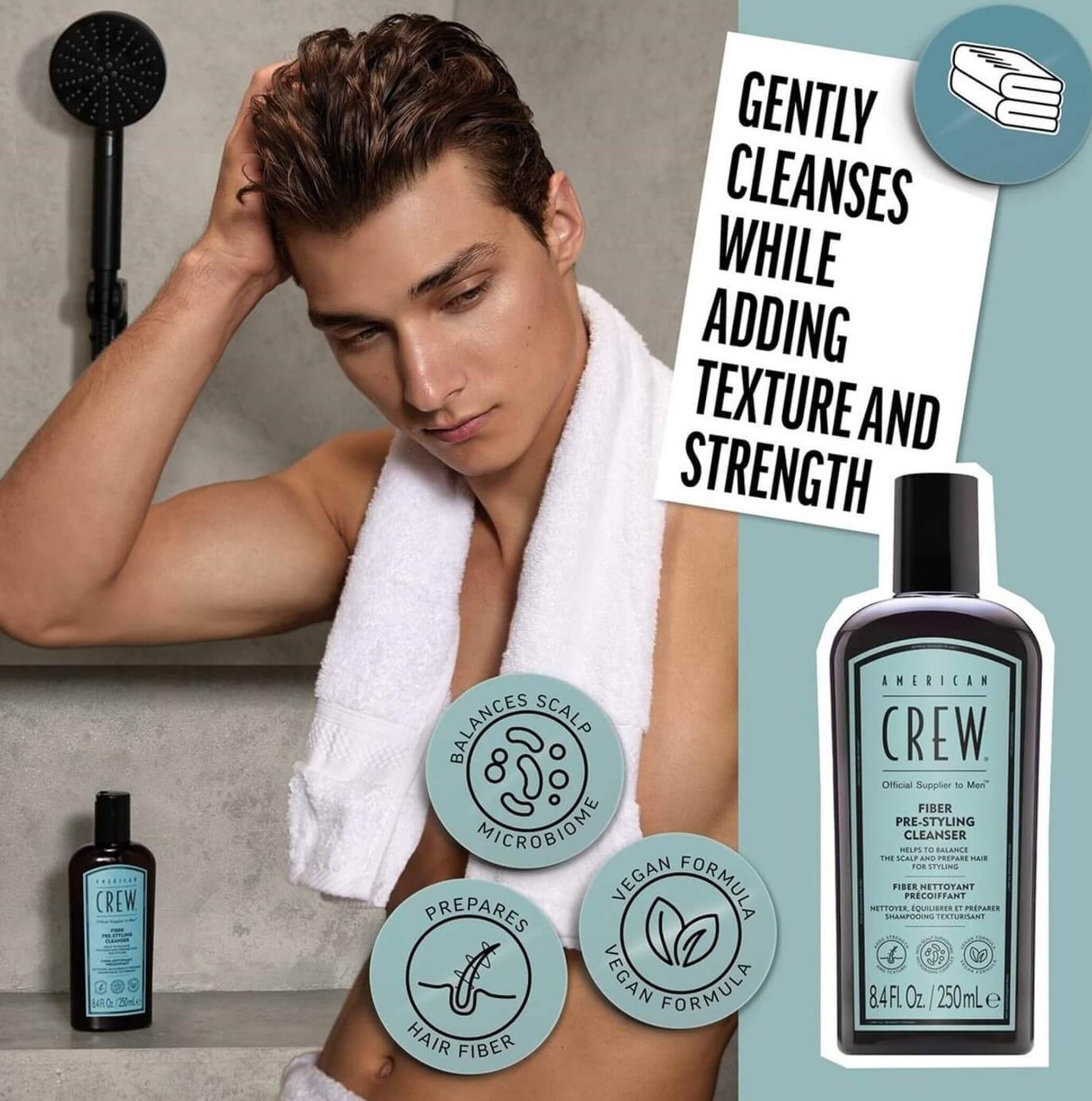 AMERICAN CREW Mens Fiber Pre-Styling Cleanser DUO Pack