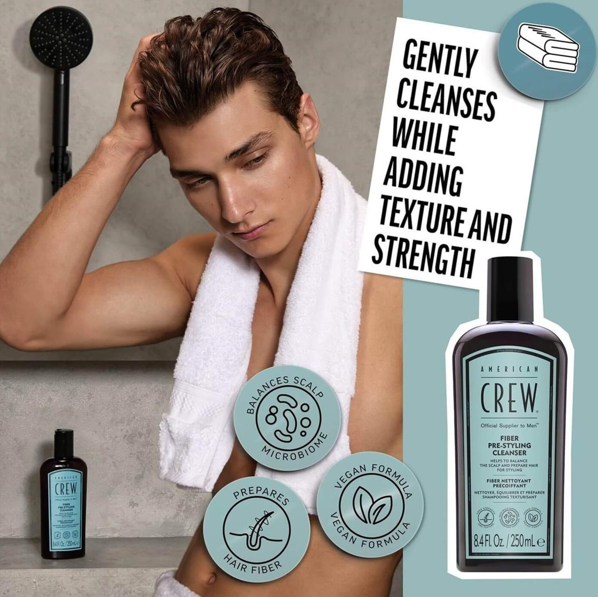 AMERICAN CREW Mens Fiber Pre-Styling Cleanser DUO Pack