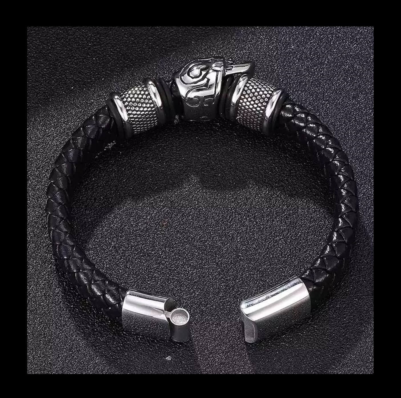 Mens Histrionic Leather Bracelet