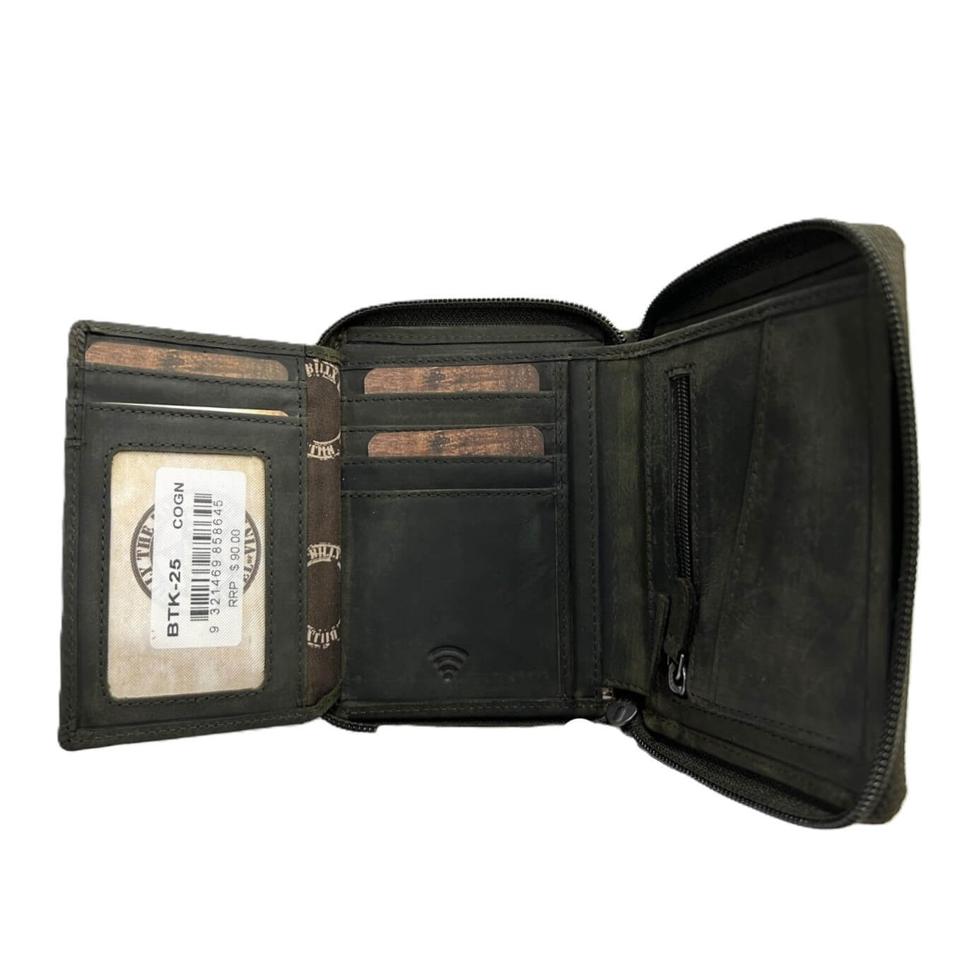 Billy The Kid Mens Leather Zipped Wallet