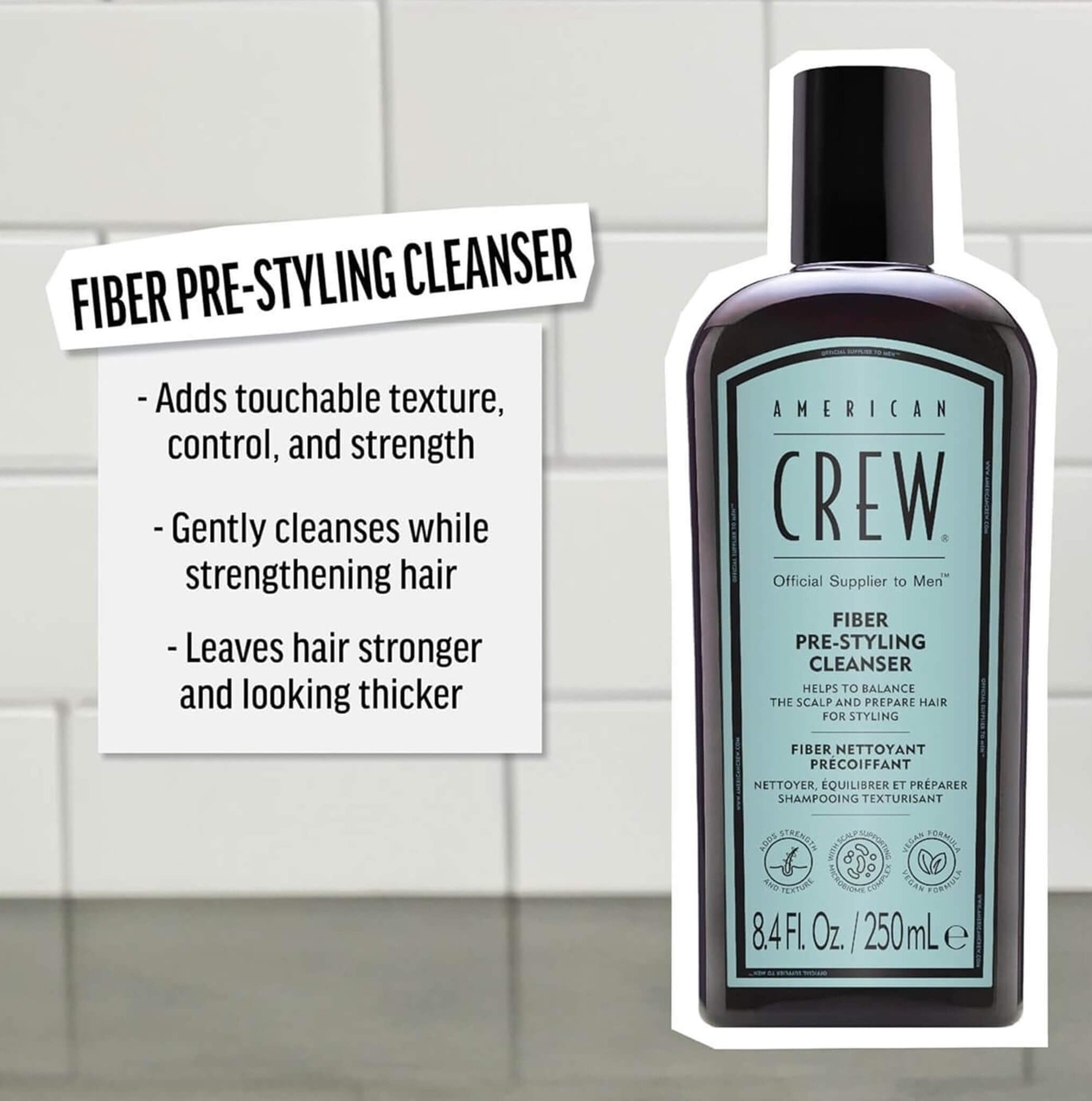 AMERICAN CREW Mens Fiber Pre-Styling Cleanser DUO Pack