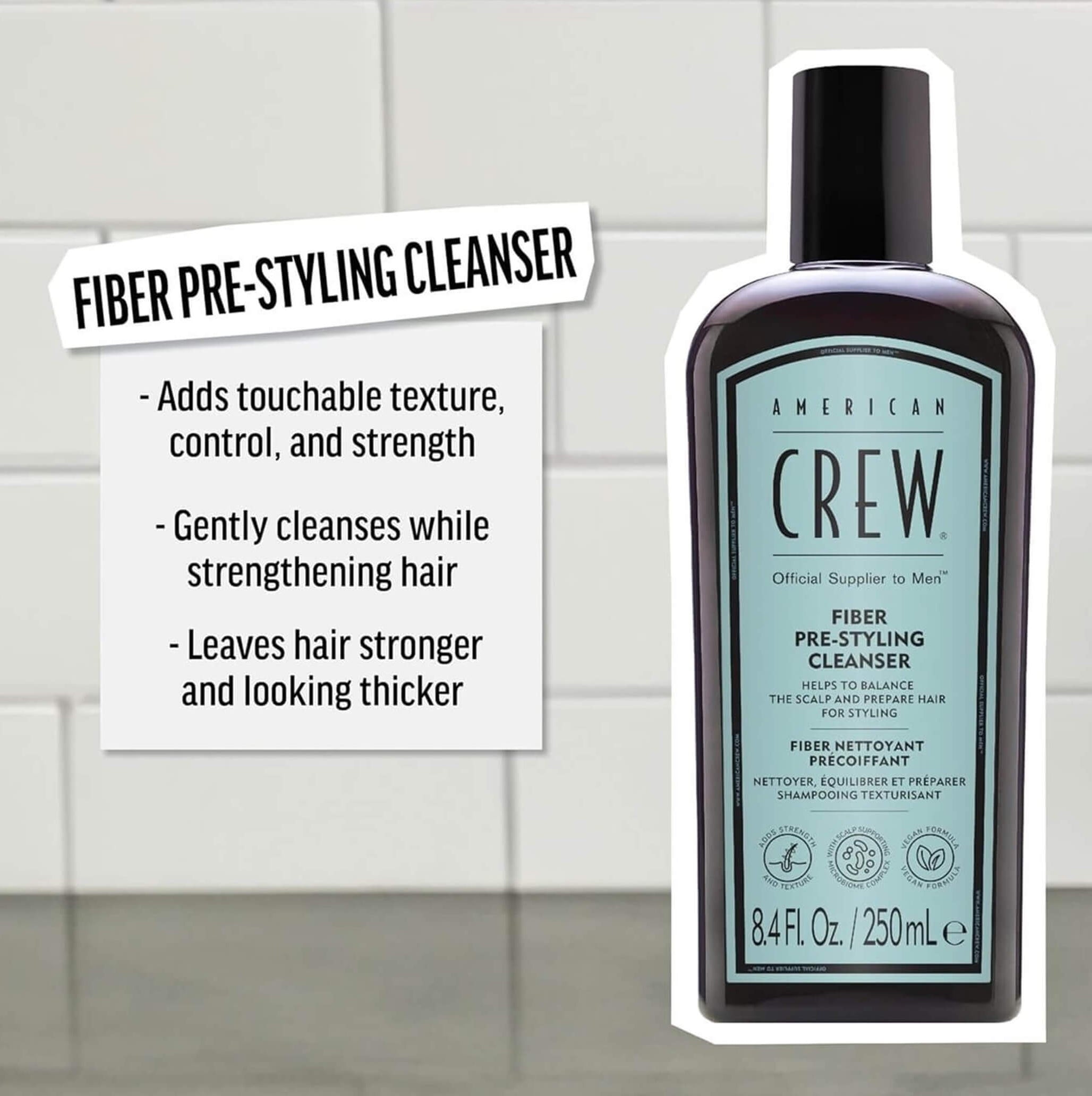 AMERICAN CREW Mens Fiber Pre-Styling Cleanser DUO Pack