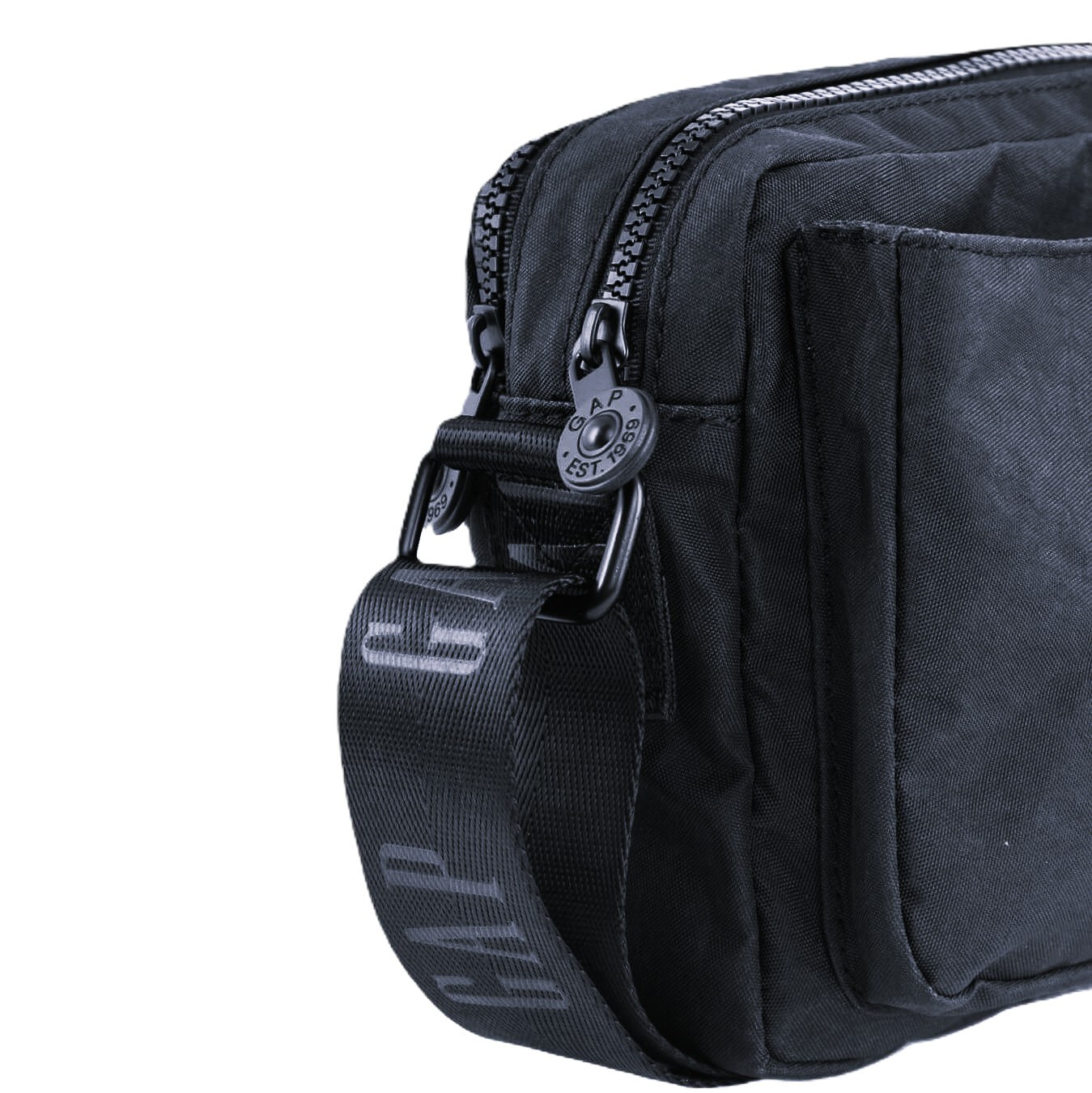 GAP Ladies RFID Nylon Crossbody Bag in Black