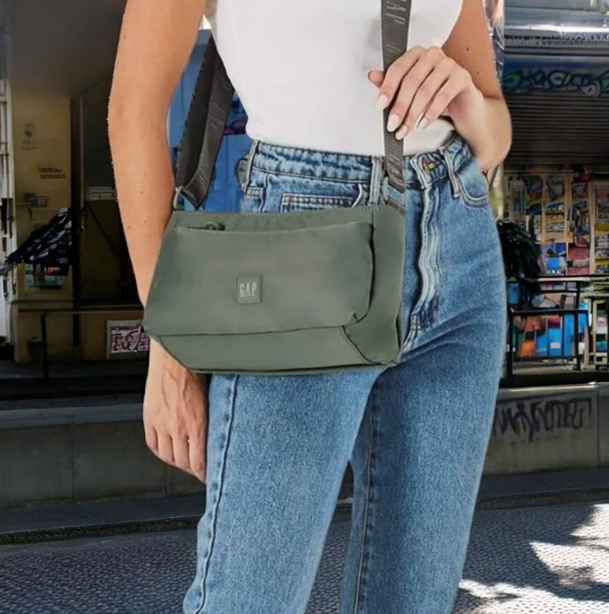 GAP Nylon Unisex Crossbody Bag in Twig