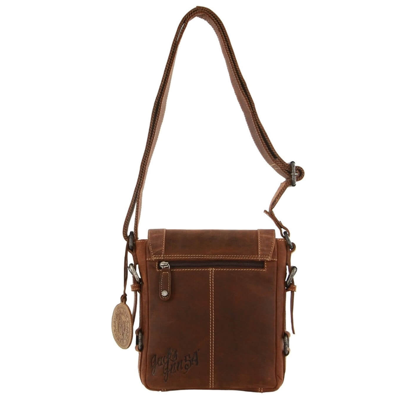 Jacks Inn 54 Blackthorne Leather Crossbody Bag - Brown