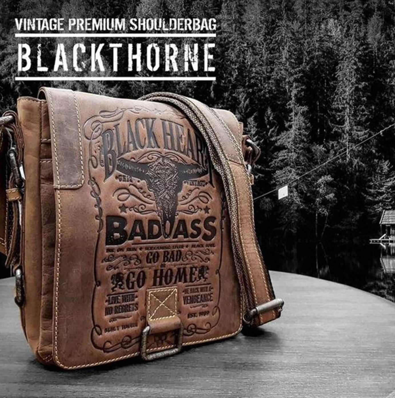 Jacks Inn 54 Blackthorne Brown Leather Cross body Bag