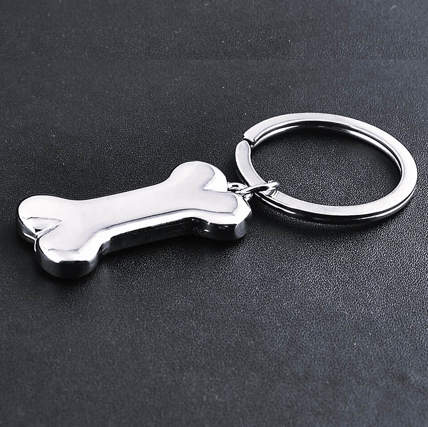 Polished Dog Bone Keyring Holder