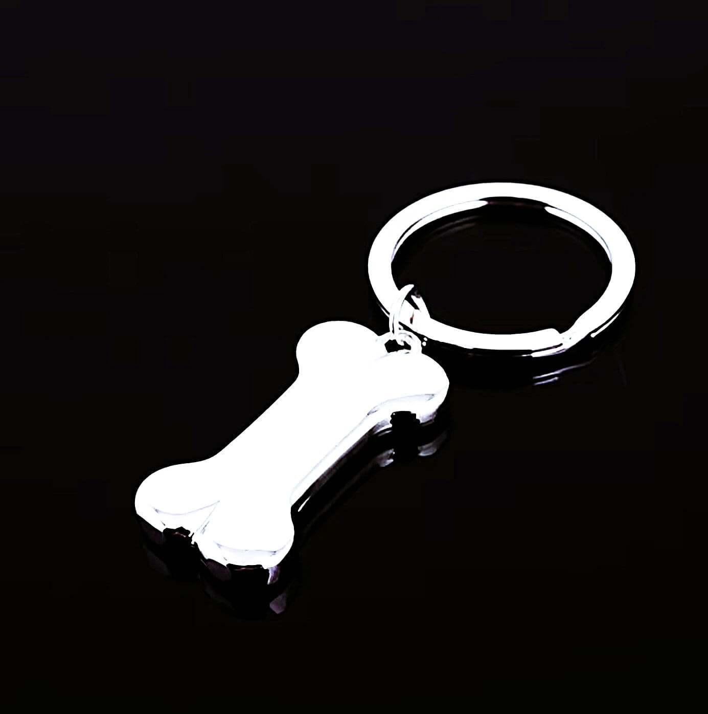 Polished Dog Bone Keyring Holder