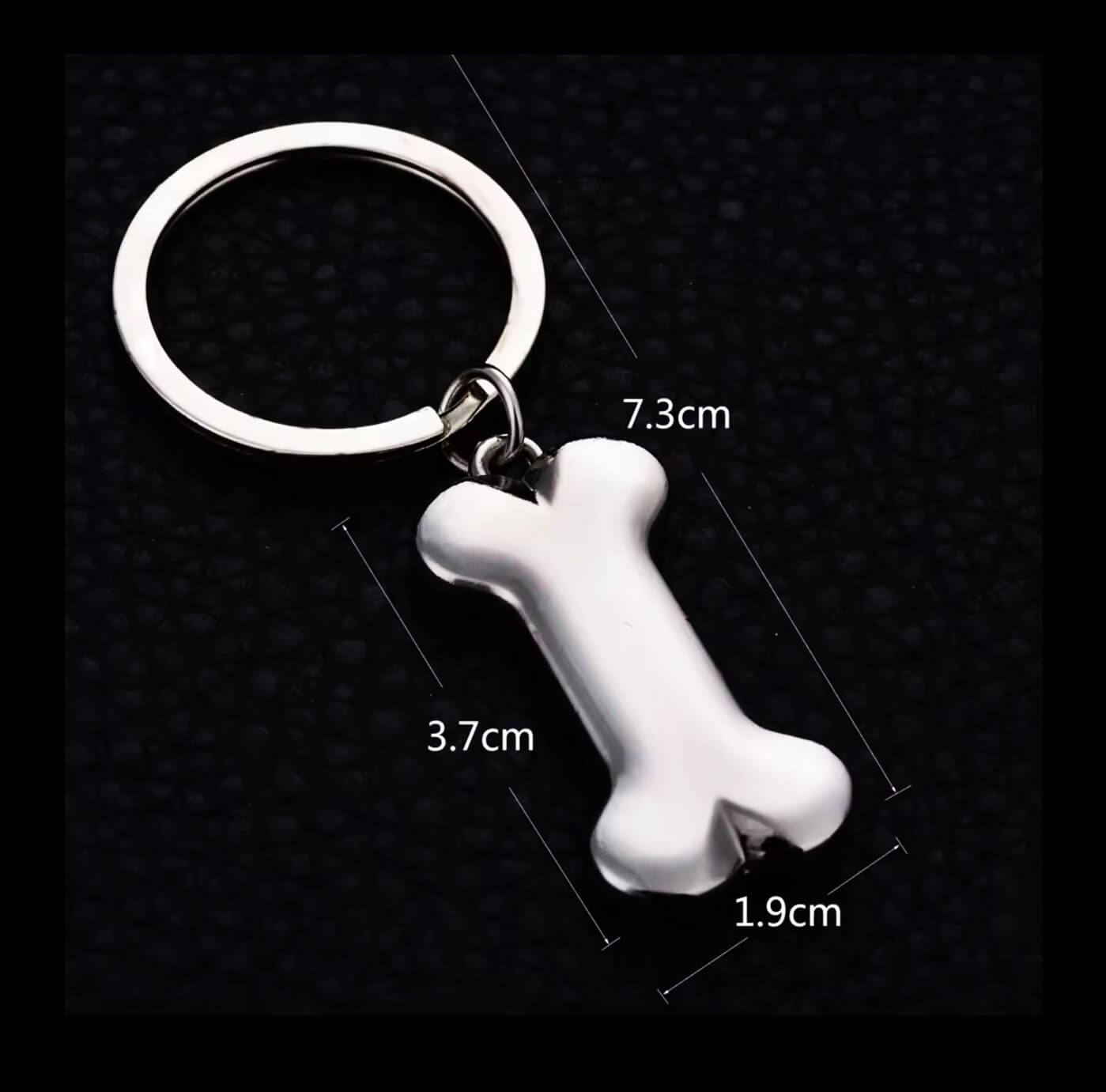 Polished Dog Bone Keyring Holder