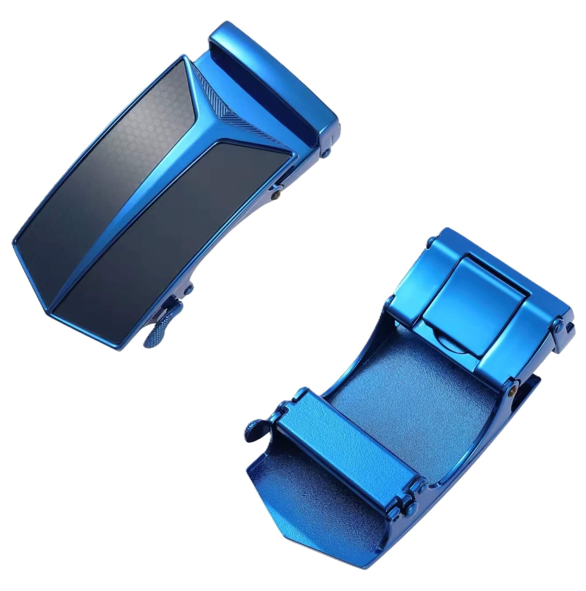 Automatic ratchet belt buckle zinc alloy finish