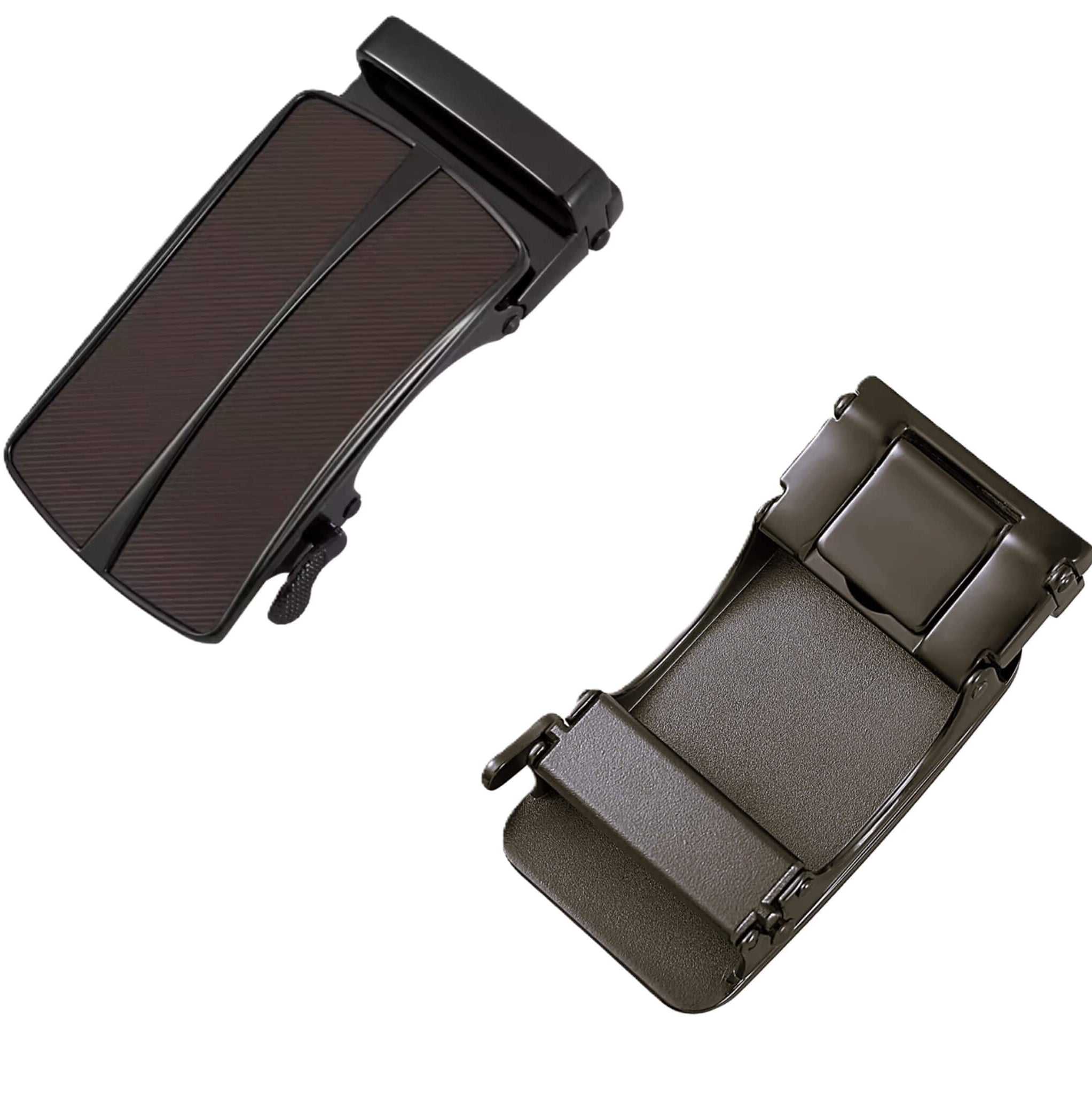 Automatic ratchet belt buckle zinc alloy finish