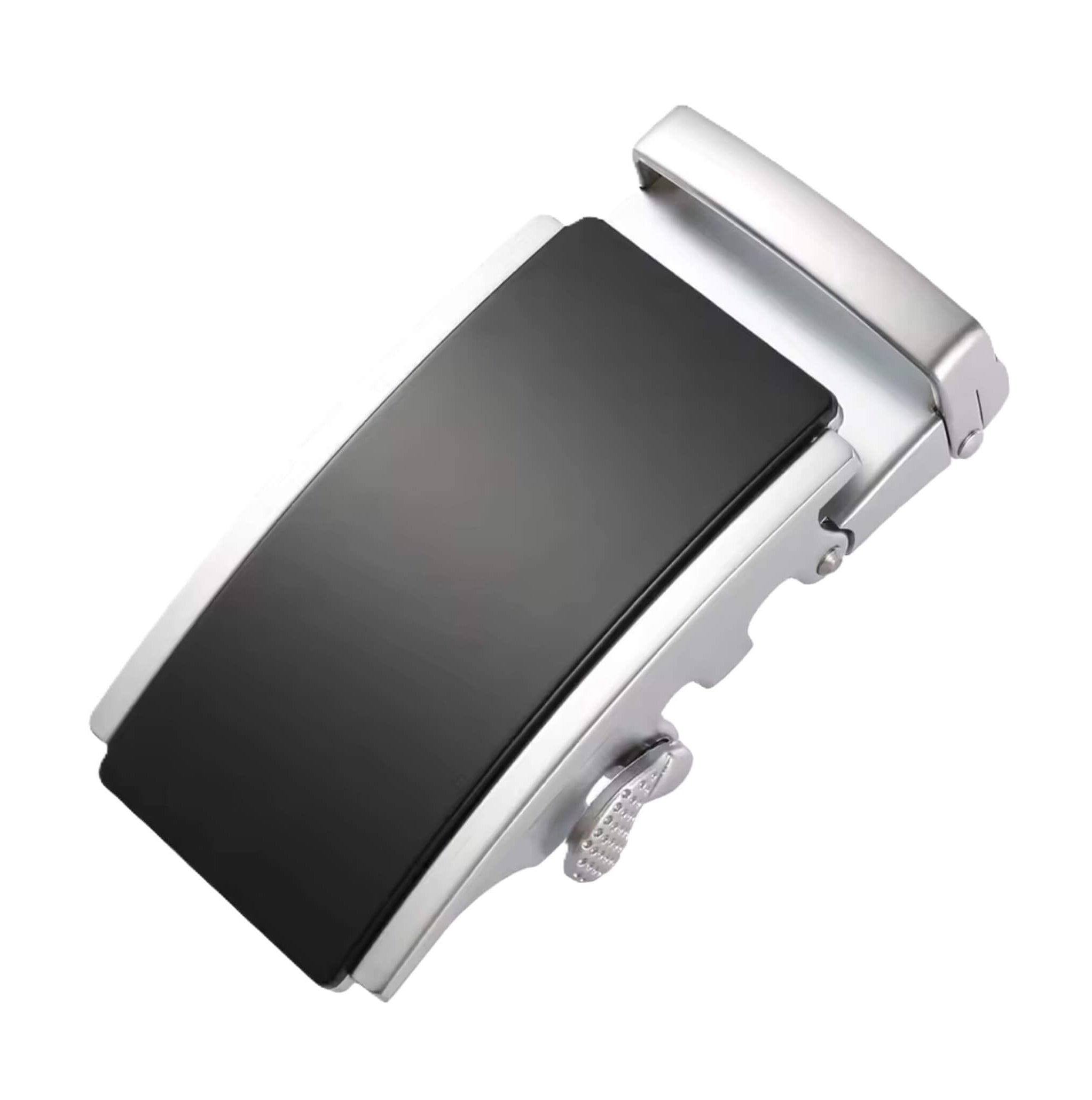 Automatic ratchet belt buckle zinc alloy finish