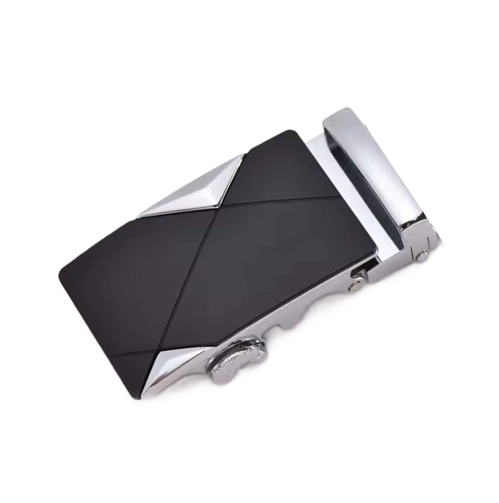 Automatic ratchet belt buckle zinc alloy finish