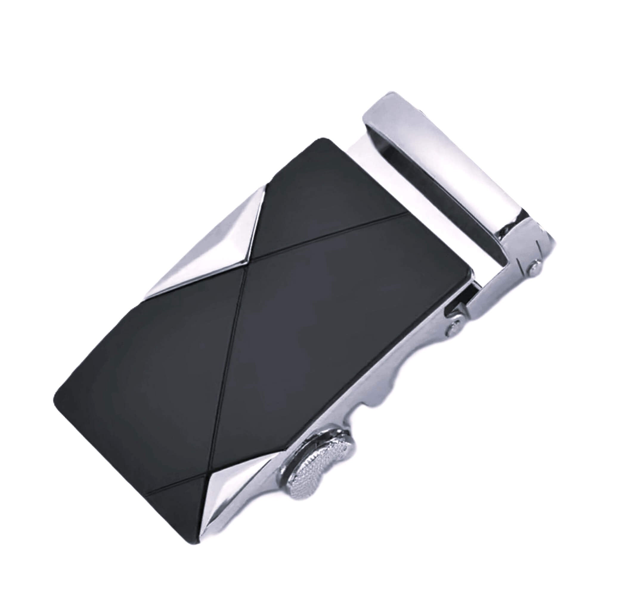 Automatic ratchet belt buckle zinc alloy finish