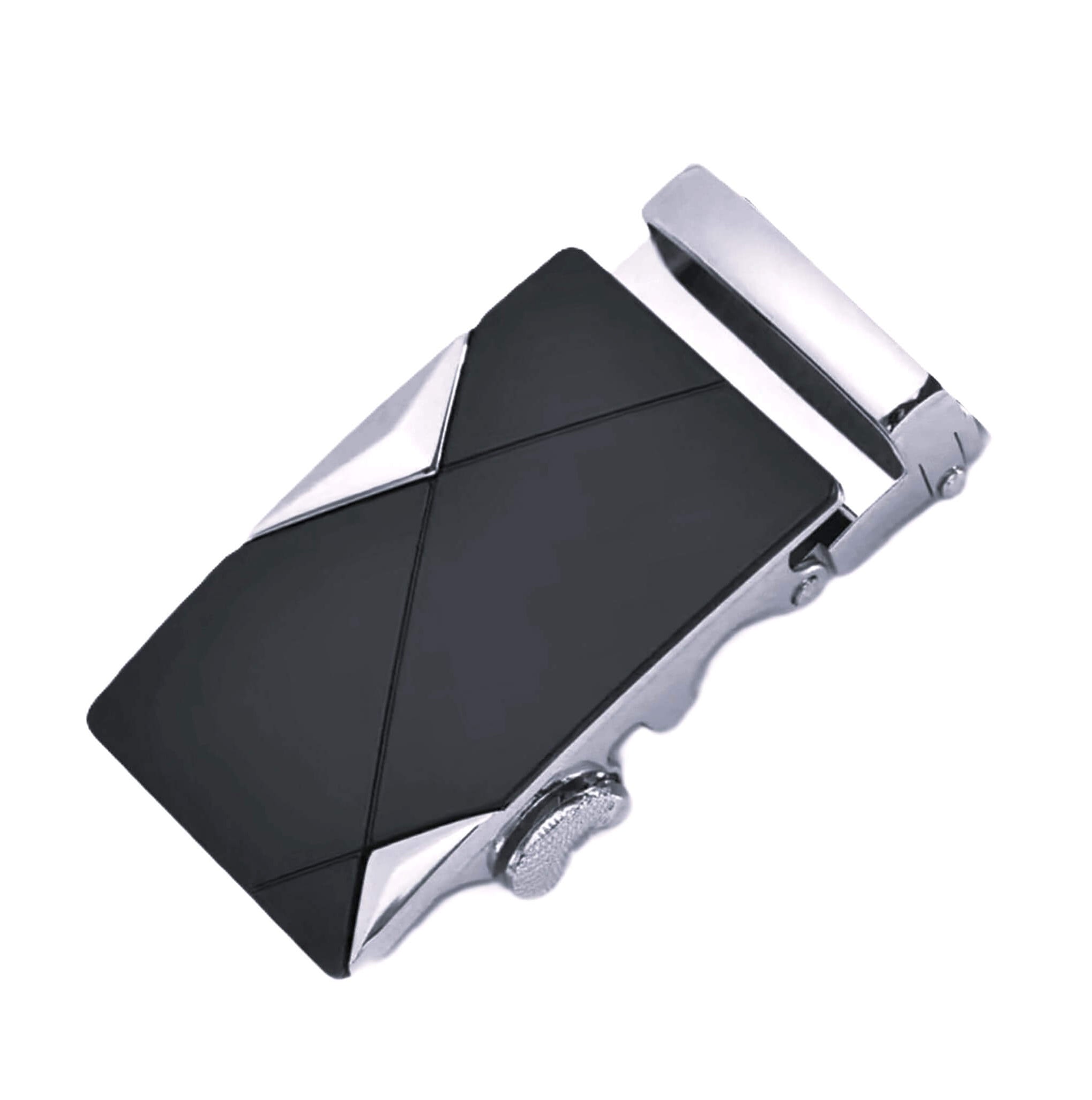 Automatic ratchet belt buckle zinc alloy finish