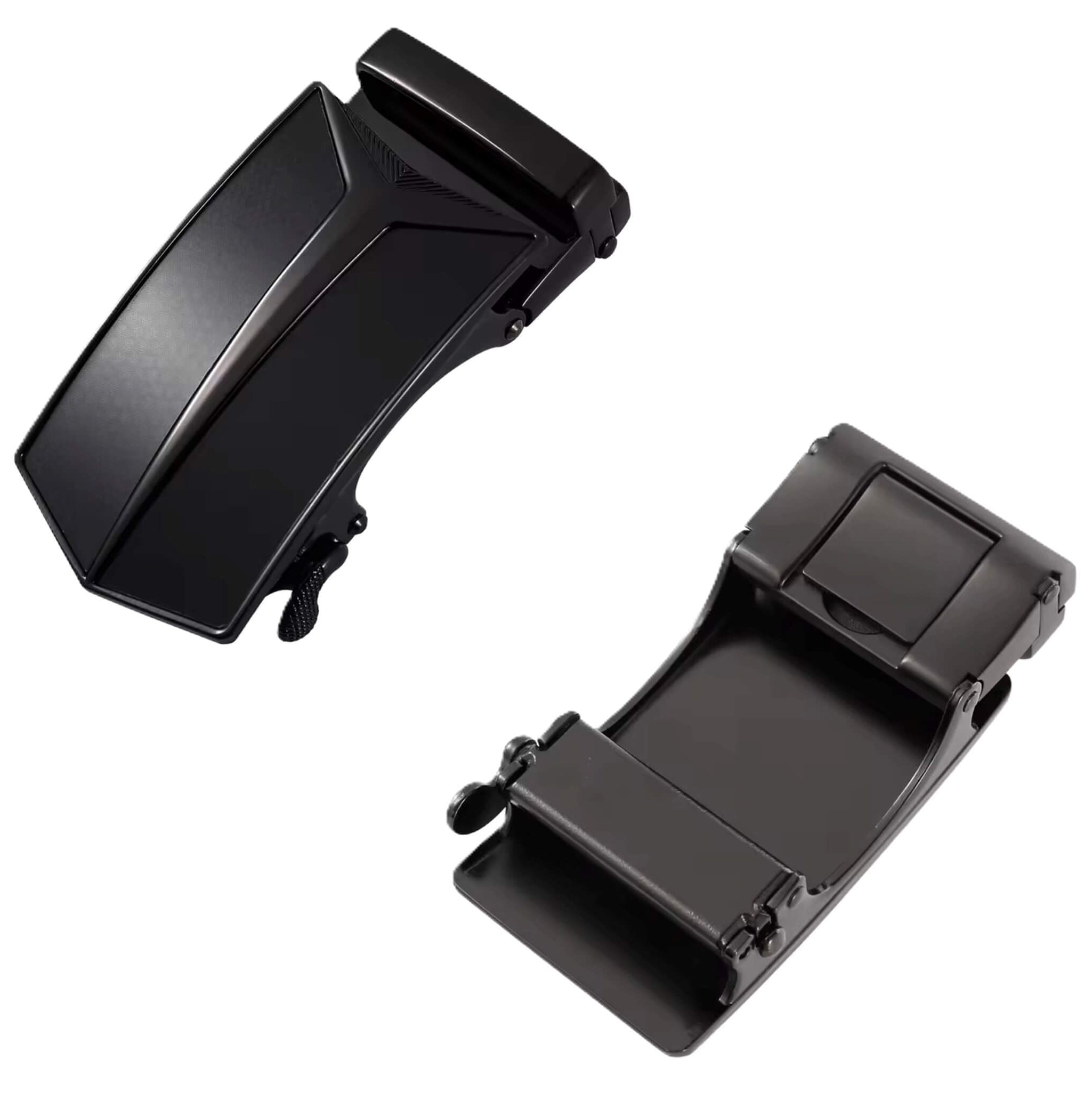 Automatic ratchet belt buckle zinc alloy finish