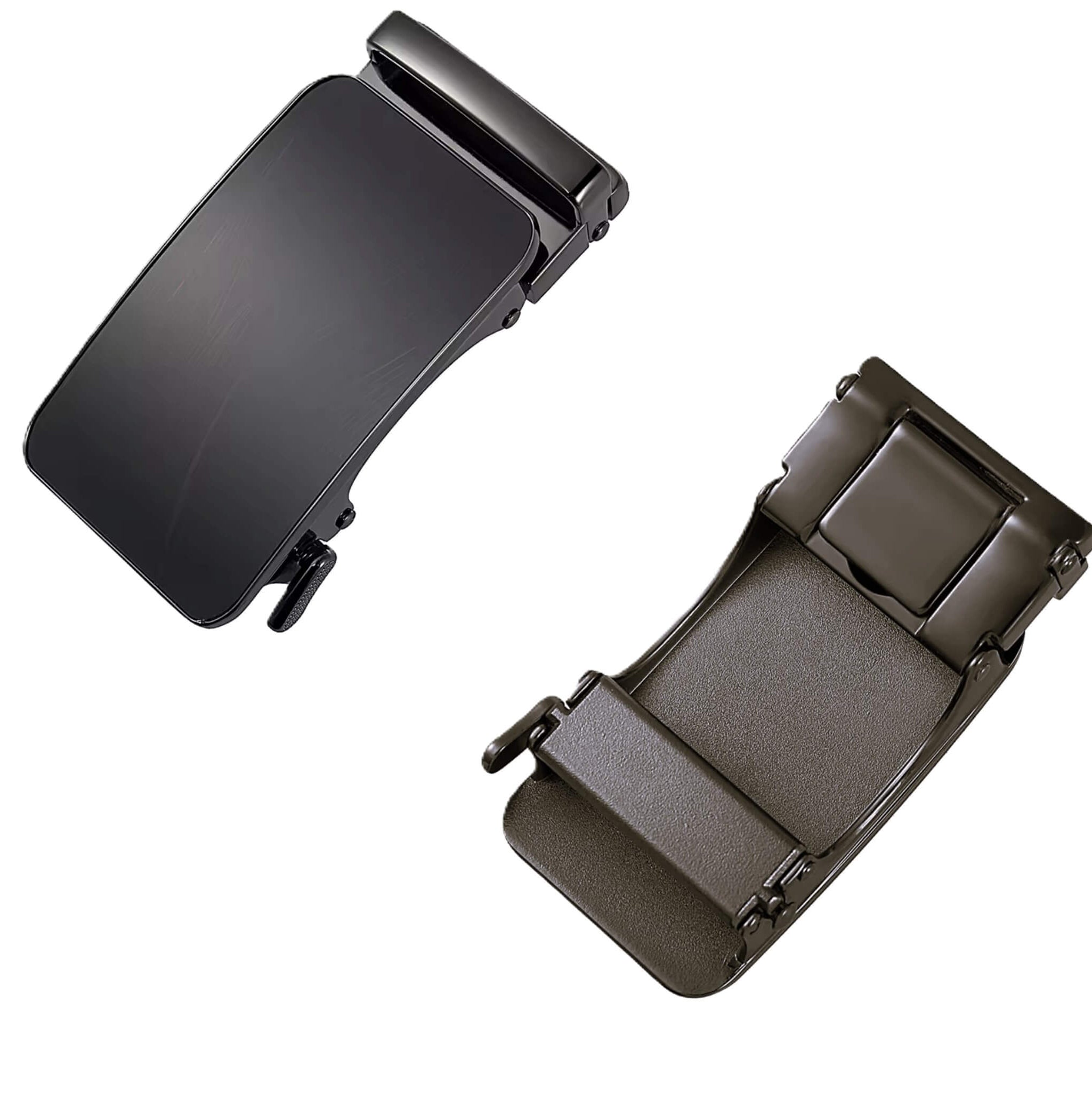 Automatic ratchet belt buckle zinc alloy finish