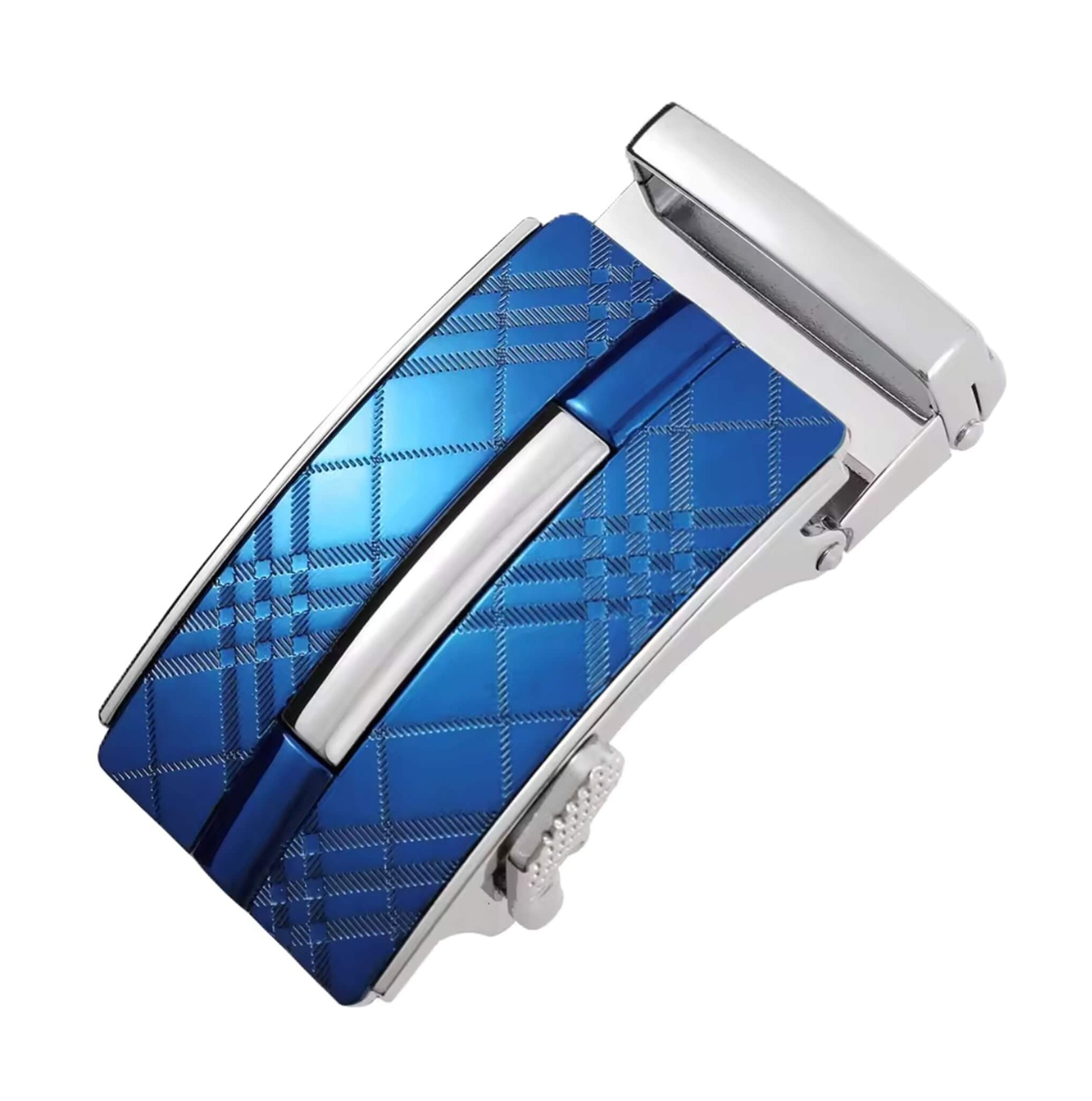Automatic ratchet belt buckle zinc alloy finish