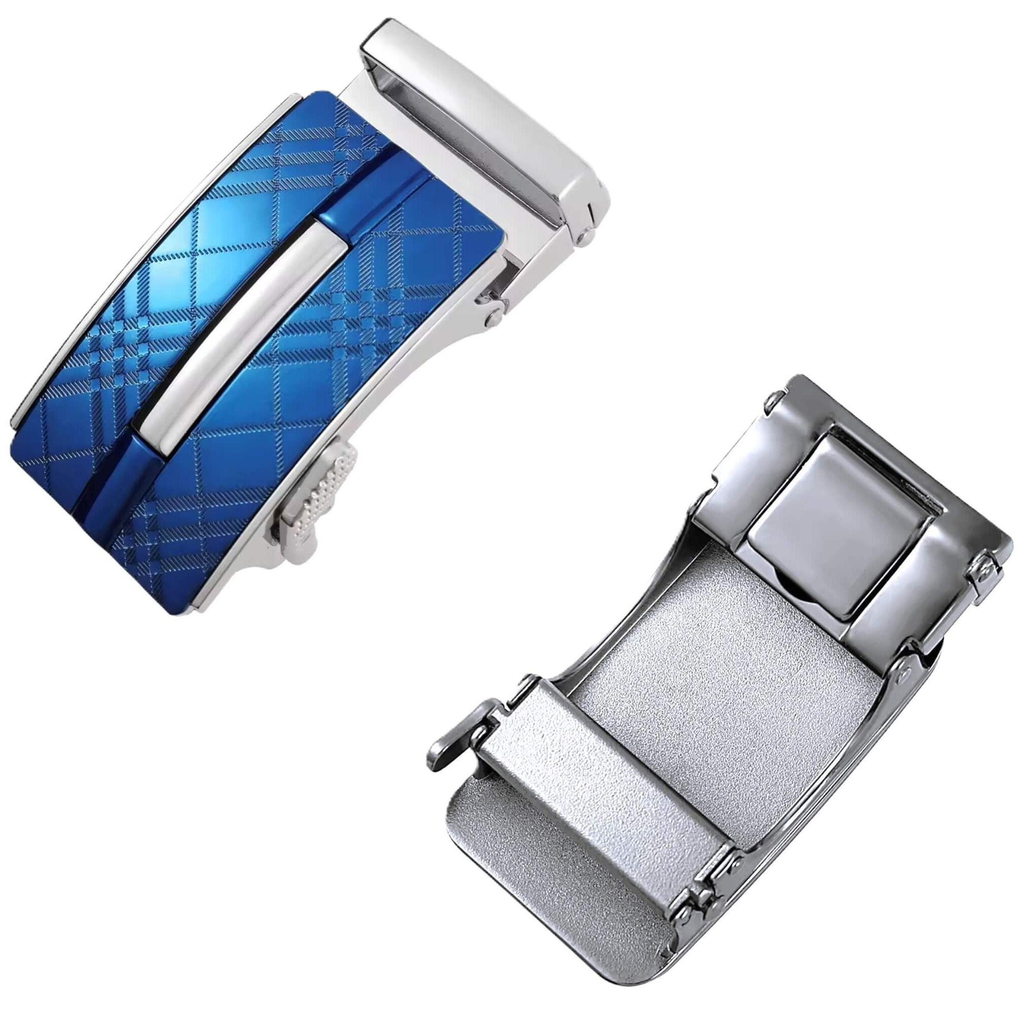 Automatic ratchet belt buckle zinc alloy finish