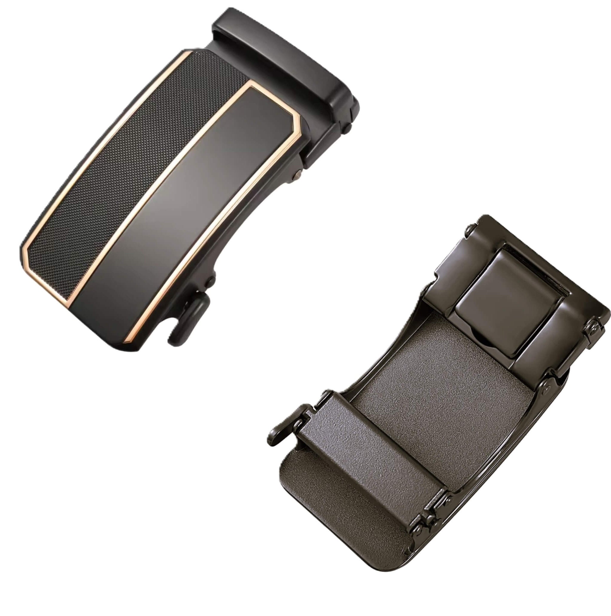 Automatic ratchet belt buckle zinc alloy finish