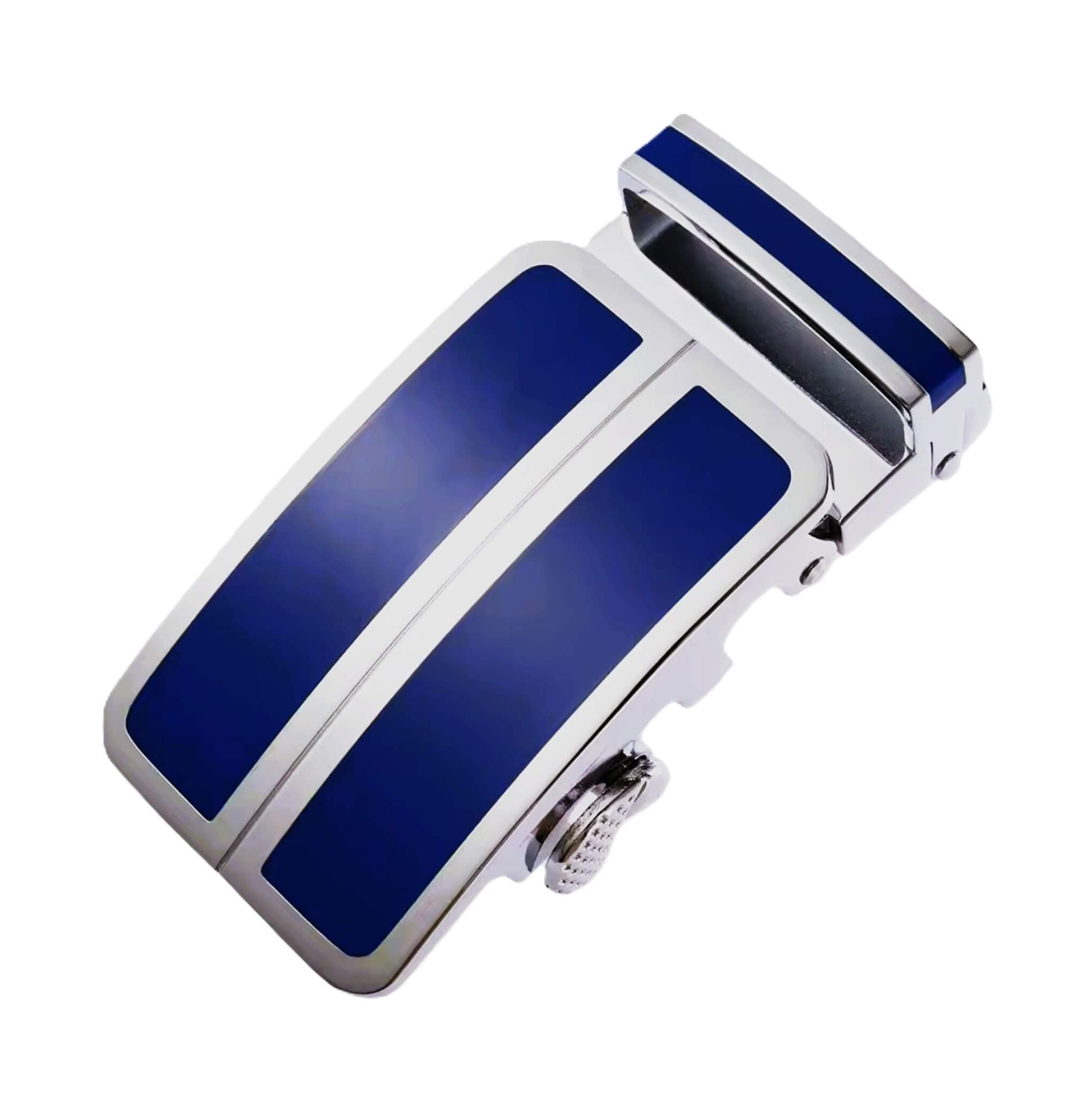 Automatic ratchet belt buckle zinc alloy finish