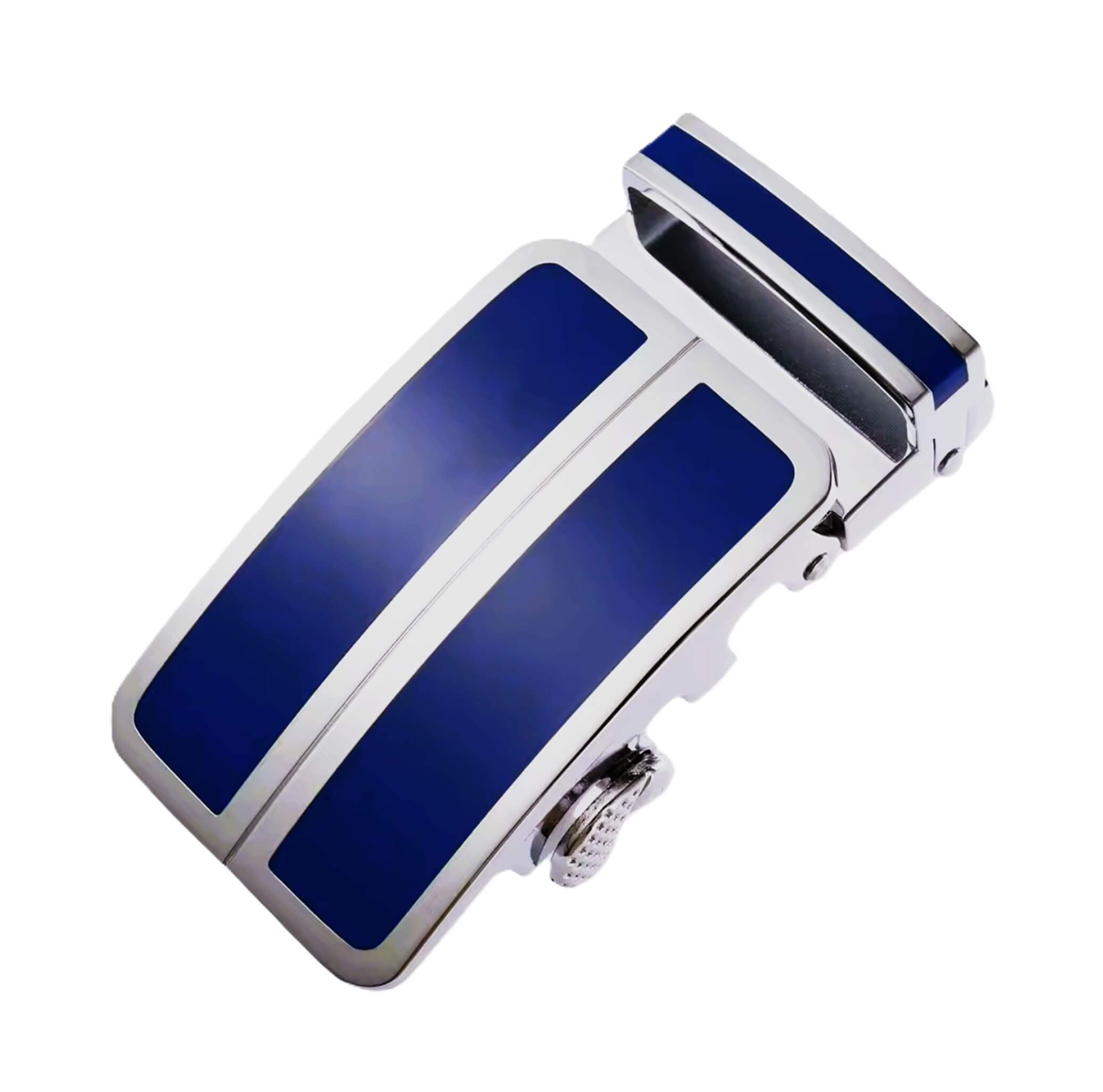 Automatic ratchet belt buckle zinc alloy finish