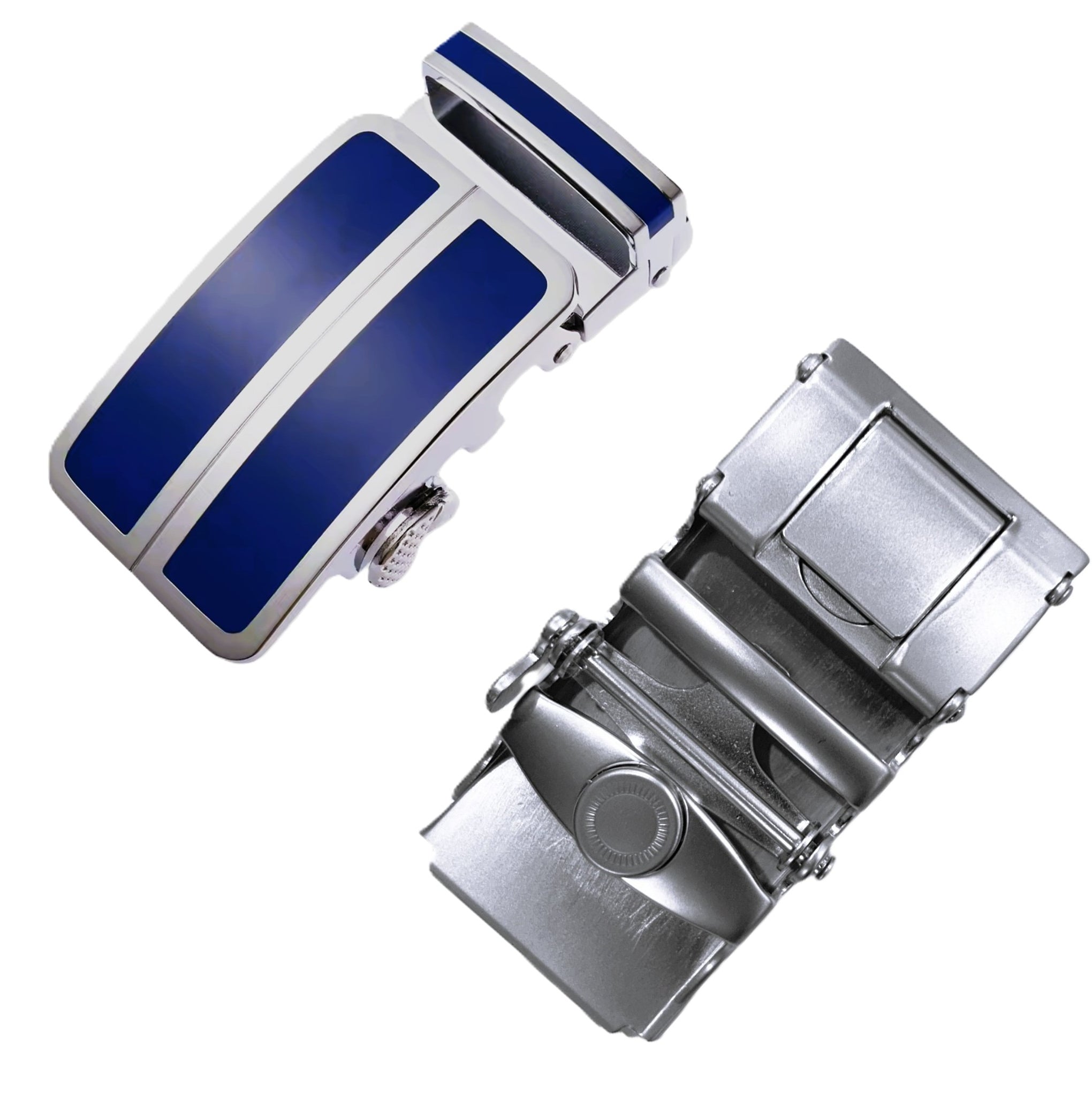 Automatic ratchet belt buckle zinc alloy finish