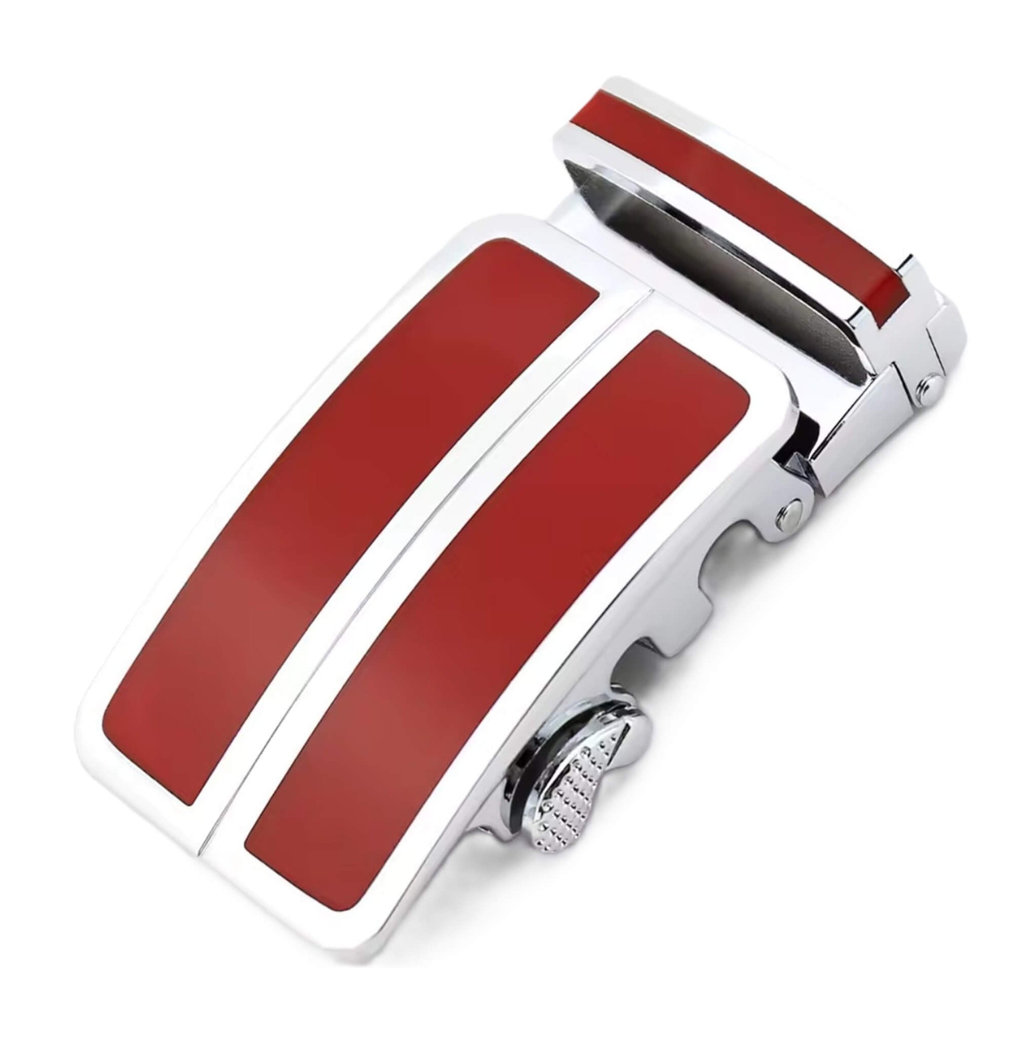Automatic ratchet belt buckle zinc alloy finish