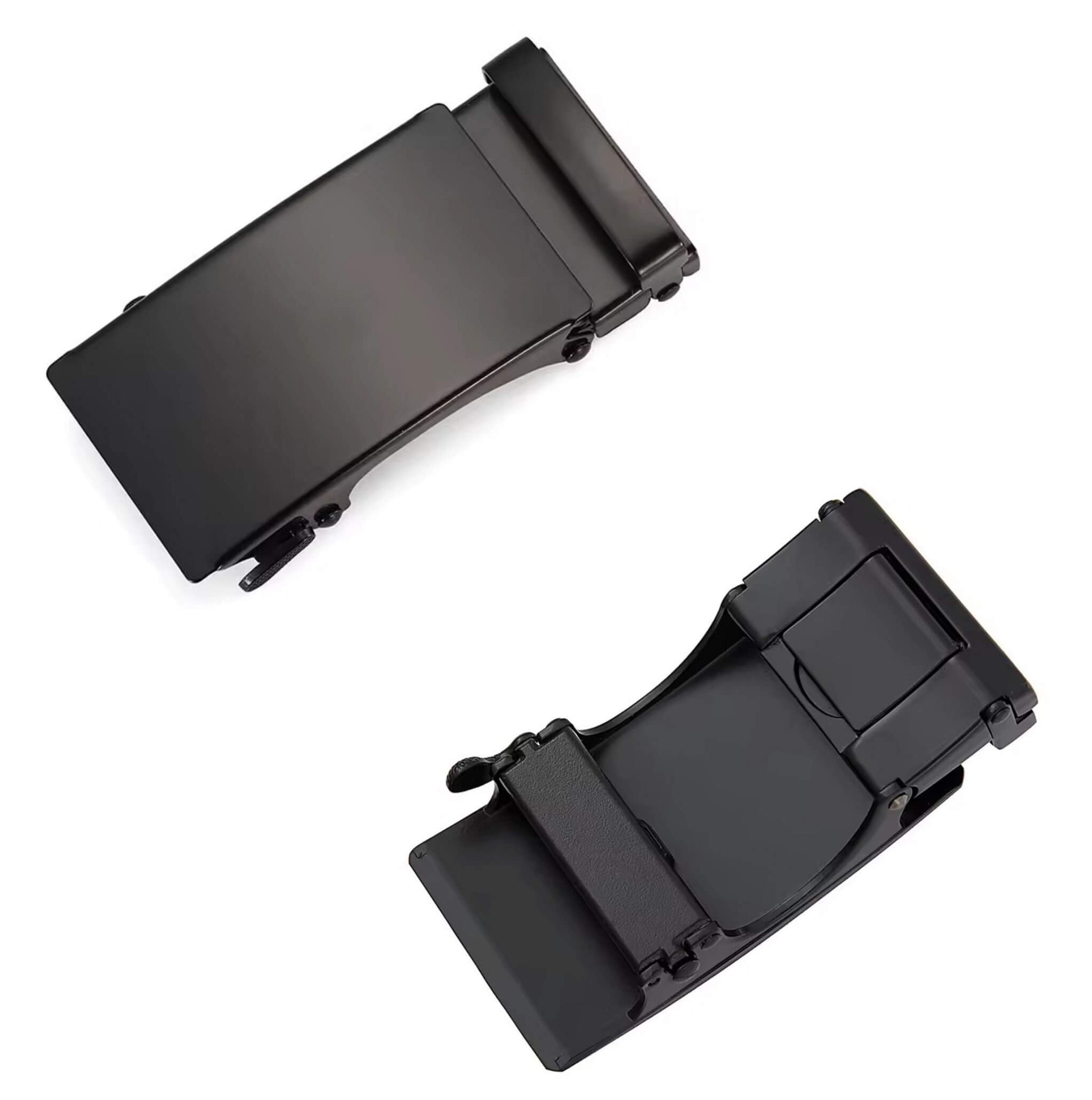 Automatic ratchet belt buckle zinc alloy finish