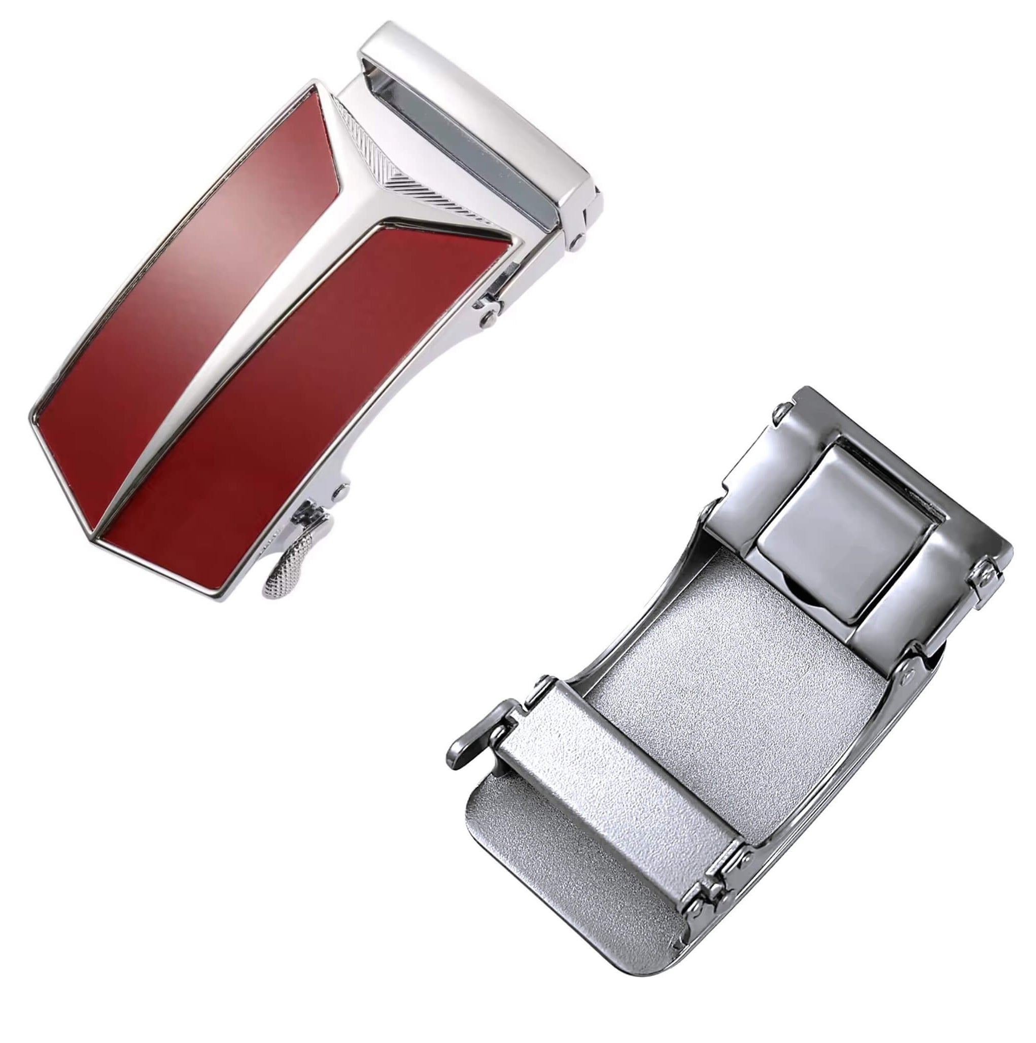 Automatic ratchet belt buckle zinc alloy finish