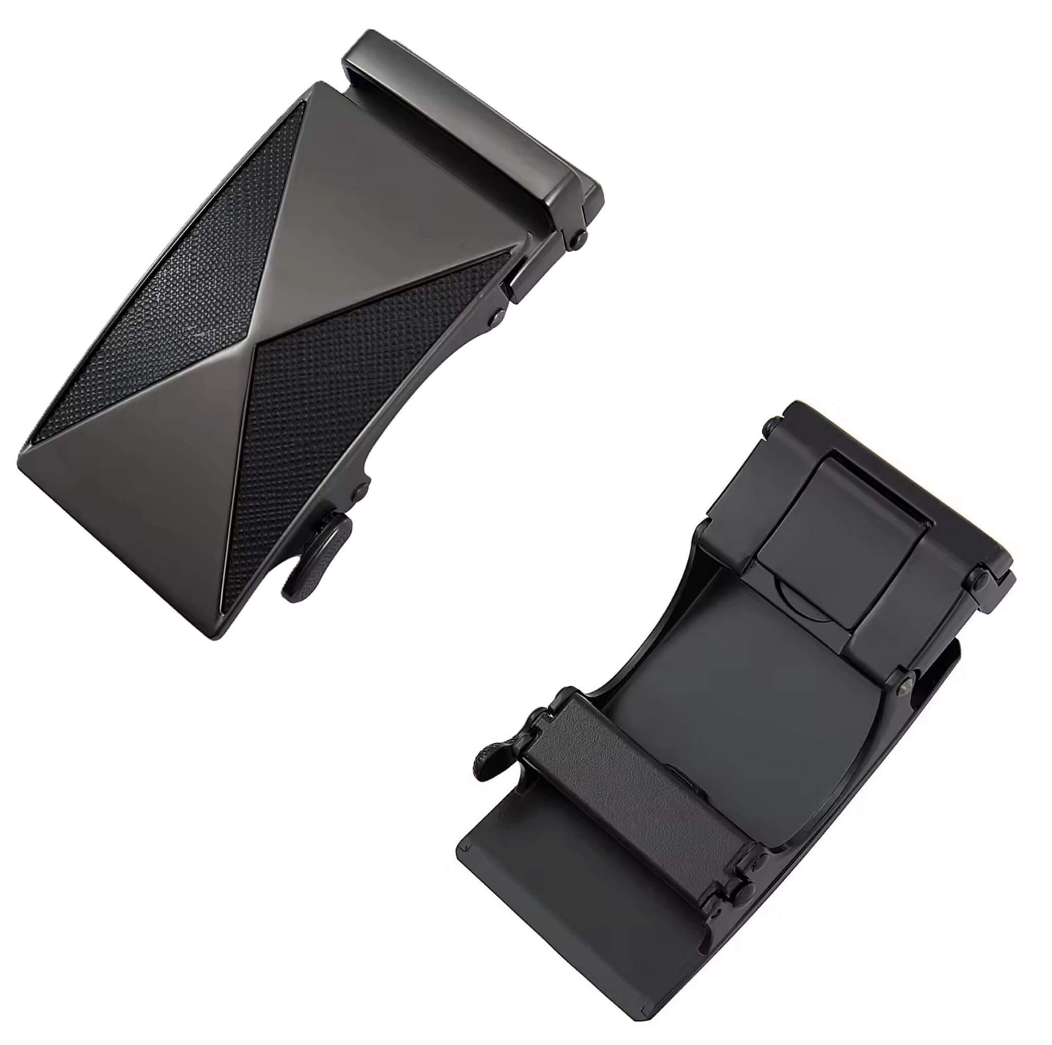 Automatic ratchet belt buckle zinc alloy finish