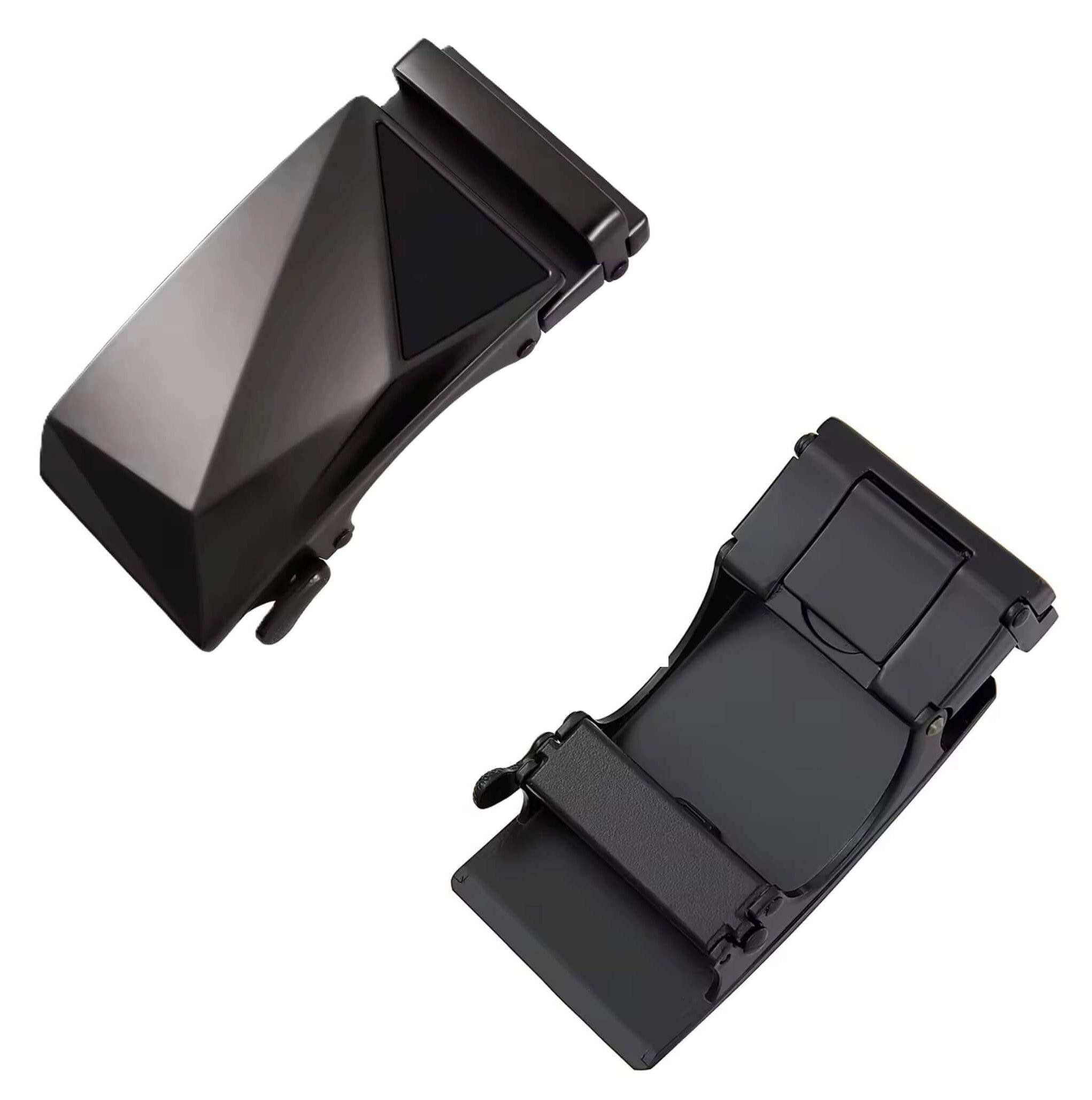 Automatic ratchet belt buckle zinc alloy finish