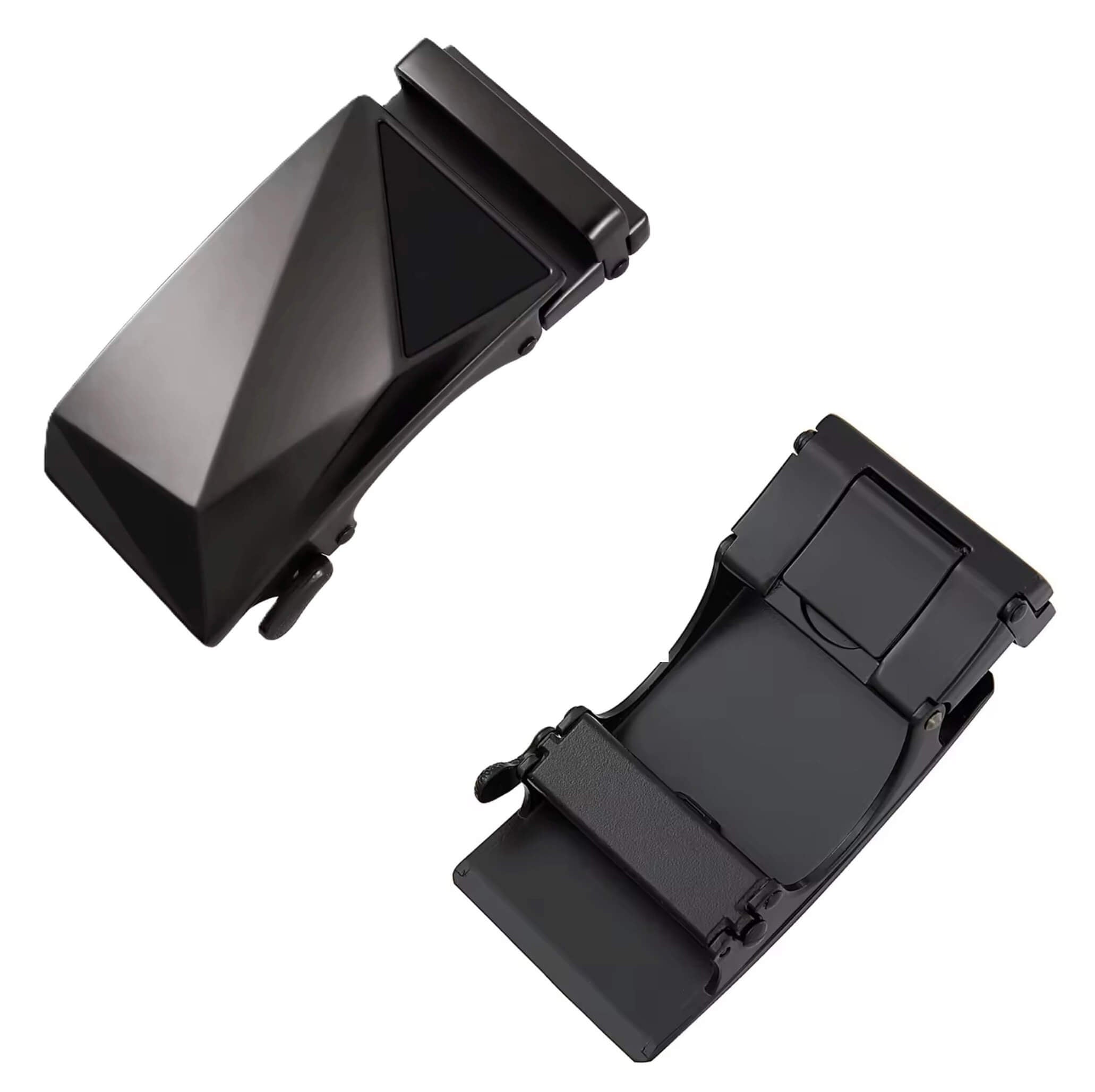 Automatic ratchet belt buckle zinc alloy finish