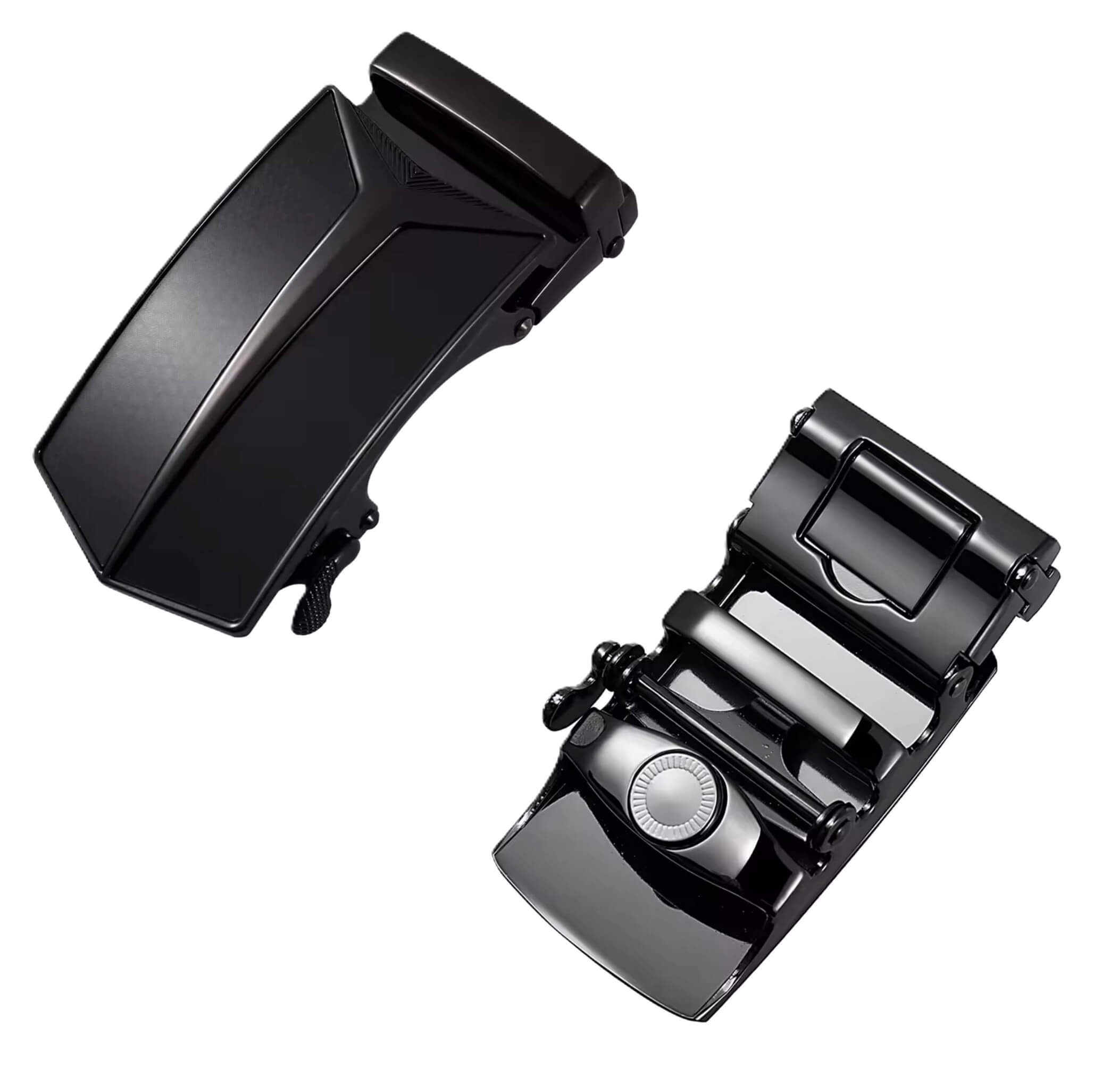 Automatic ratchet belt buckle zinc alloy finish