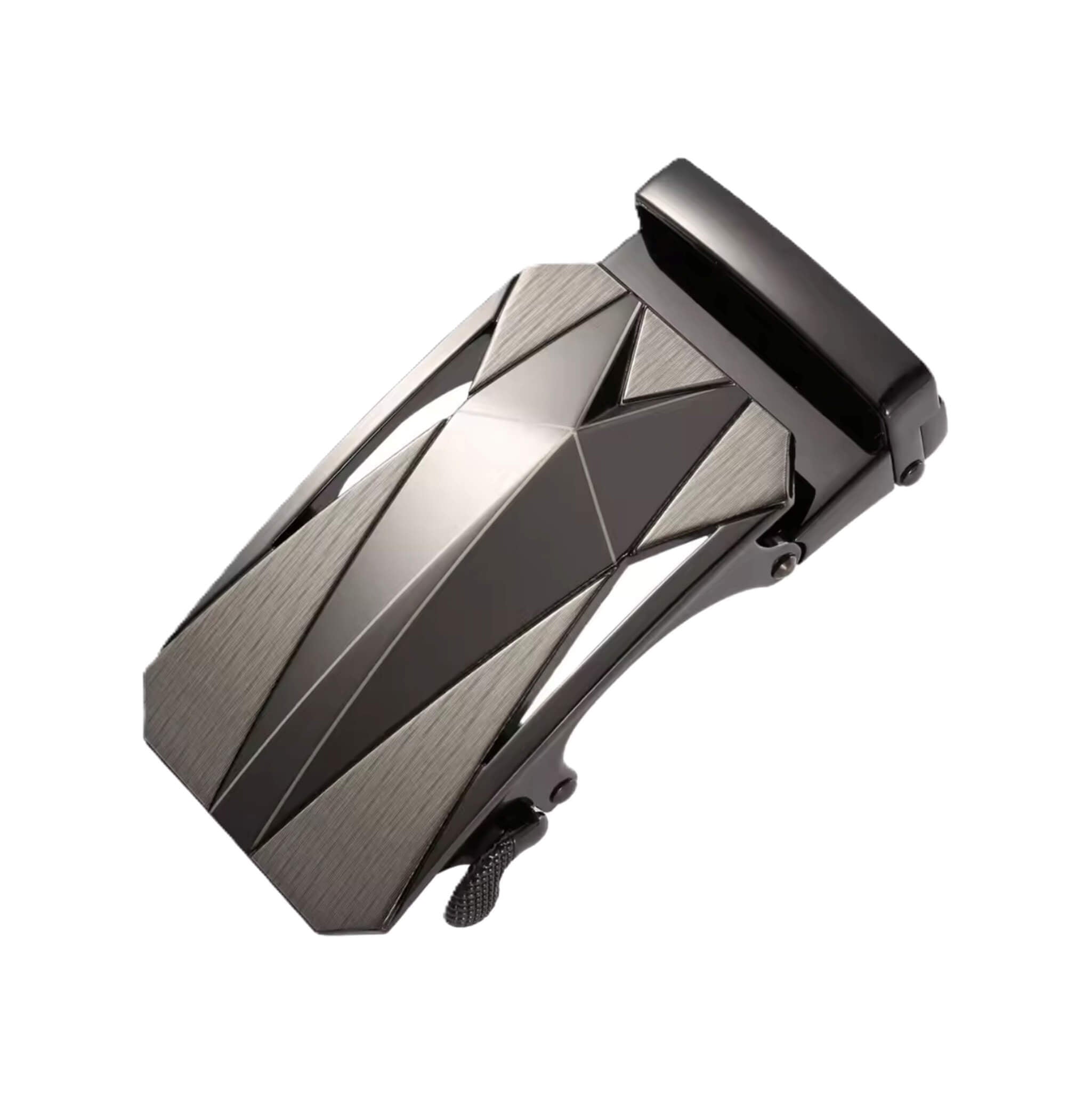 Automatic ratchet belt buckle zinc alloy finish