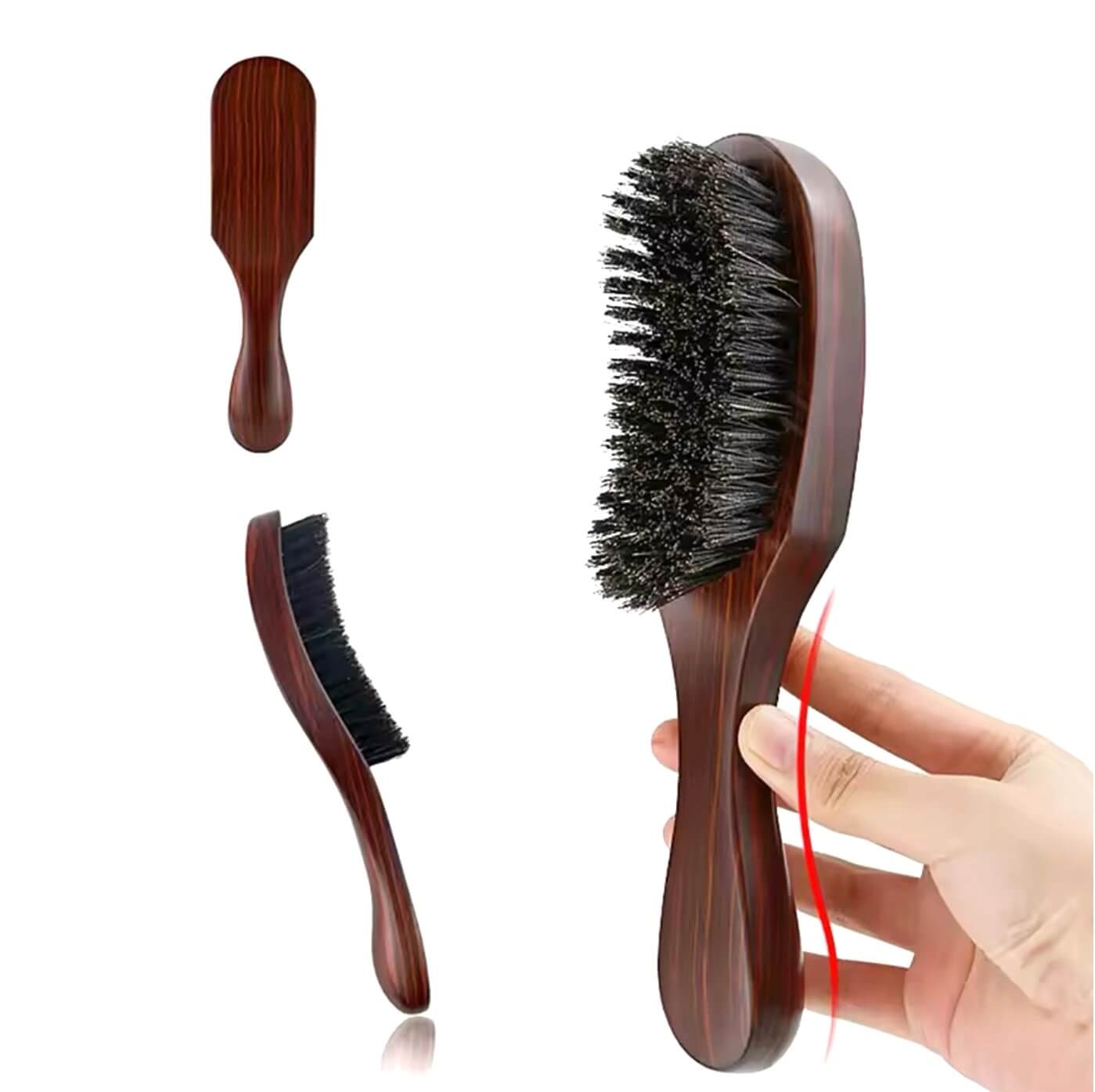 Beechwood Timber Brush for Hair and Beard Care