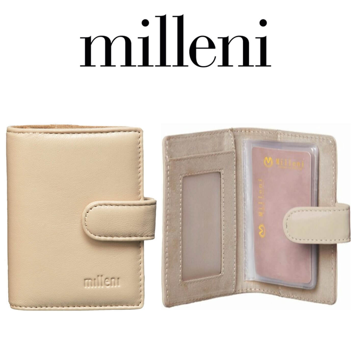 Milleni Genuine Italian Leather Credit Card Holder
