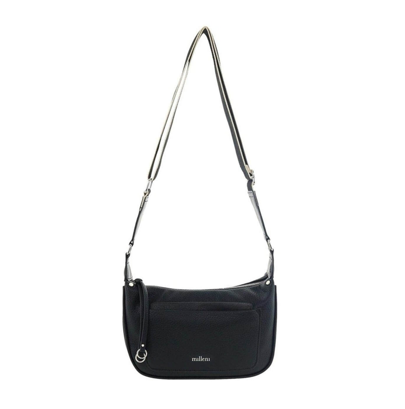 Milleni Ladies Vegan Leather Fashion Everyday Crossbody in Black