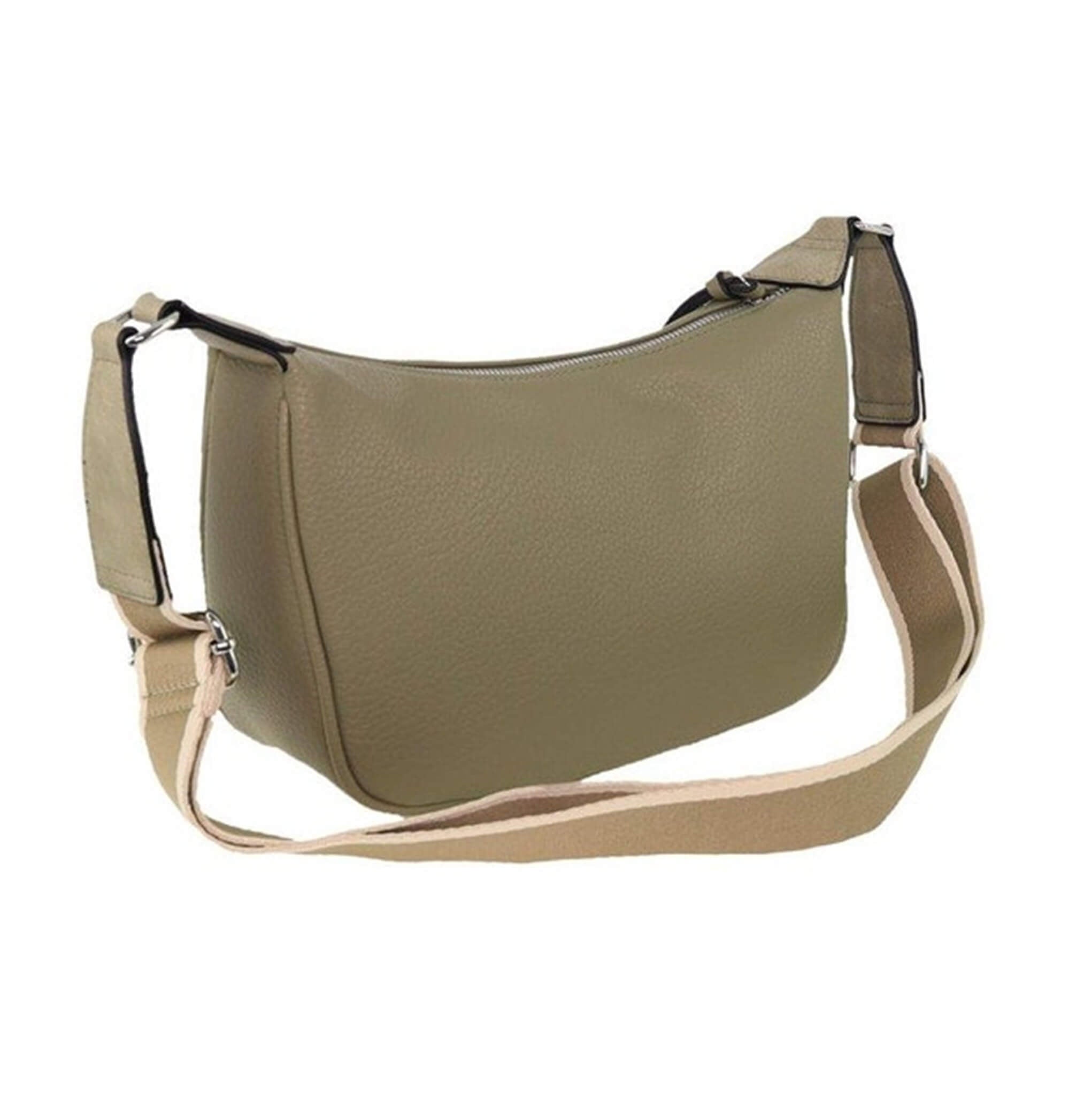 Milleni Ladies Vegan Leather Fashion Everyday Crossbody in Taupe