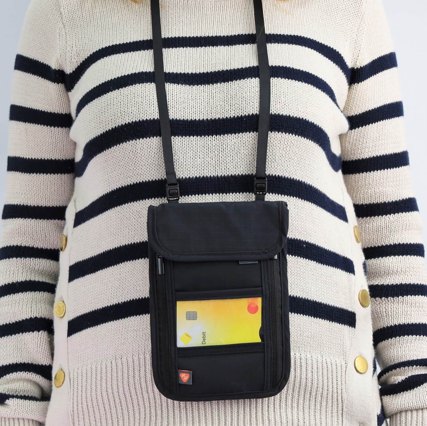 Milleni RFID Travel Neck Stash/Black