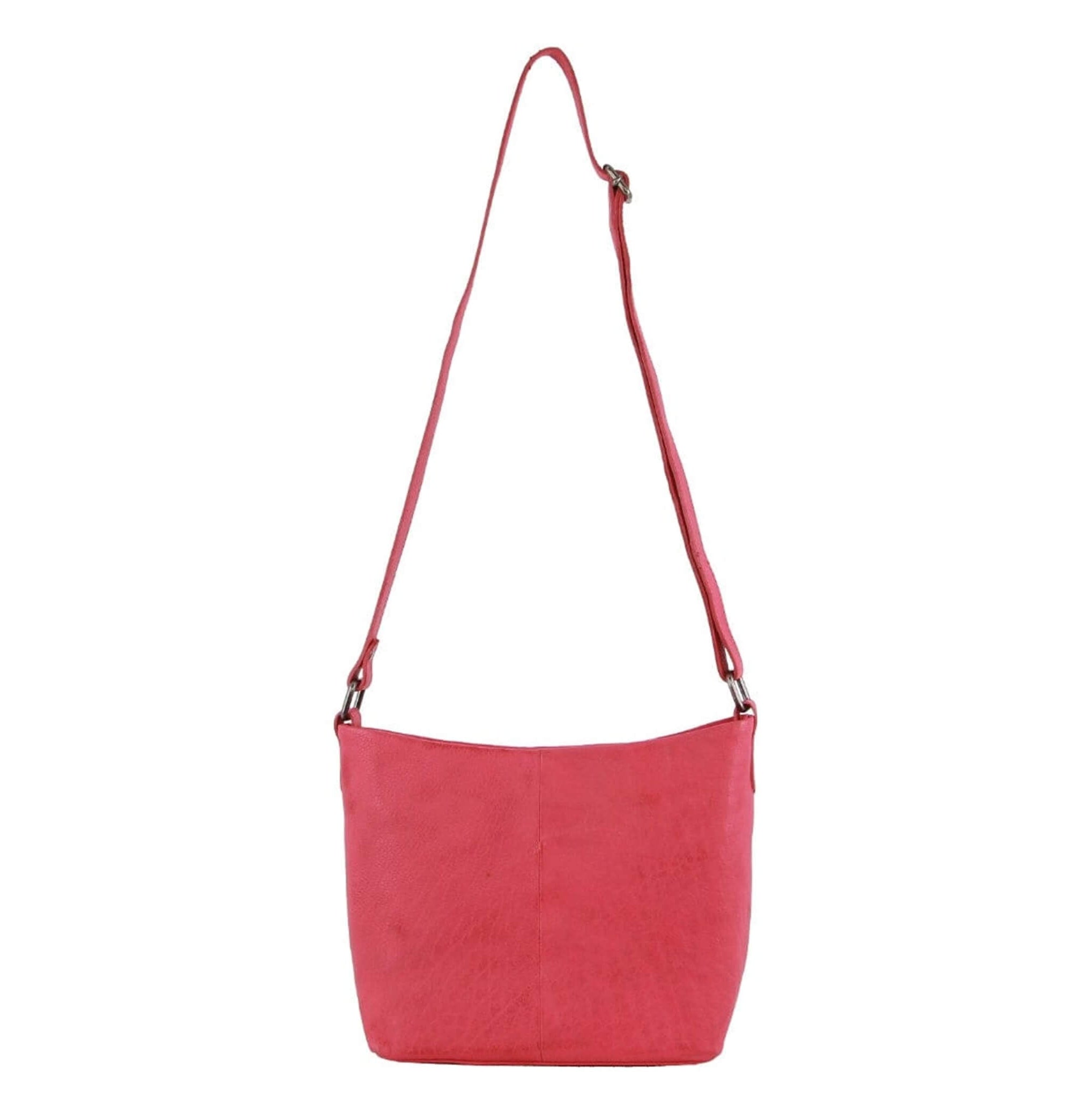 Milleni Ladies Nappa Leather Crossbody Bag in Pink