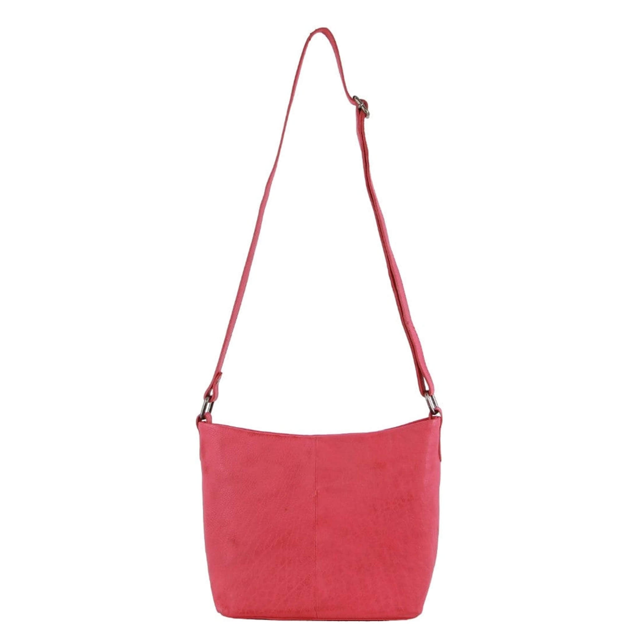 Milleni Ladies Nappa Leather Crossbody Bag in Pink