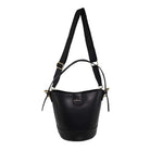Milleni PV4033 Black Ladies Vegan Leather Bucket Crossbody Bag