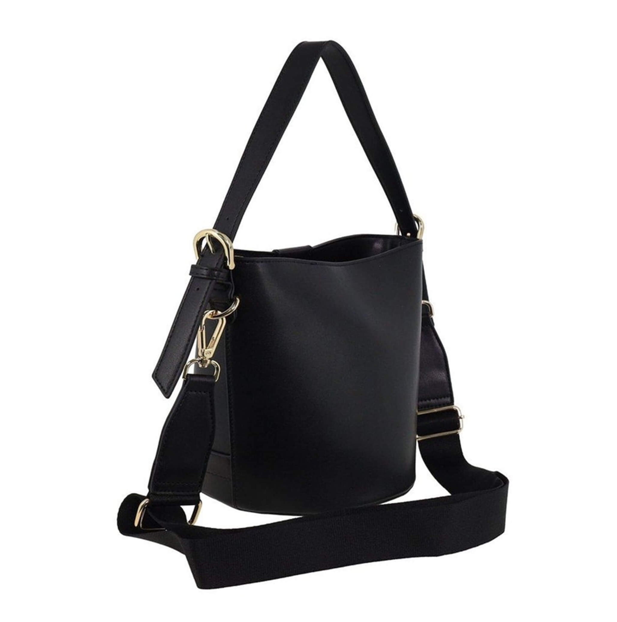 Milleni PV4033 Black Ladies Vegan Leather Bucket Crossbody Bag