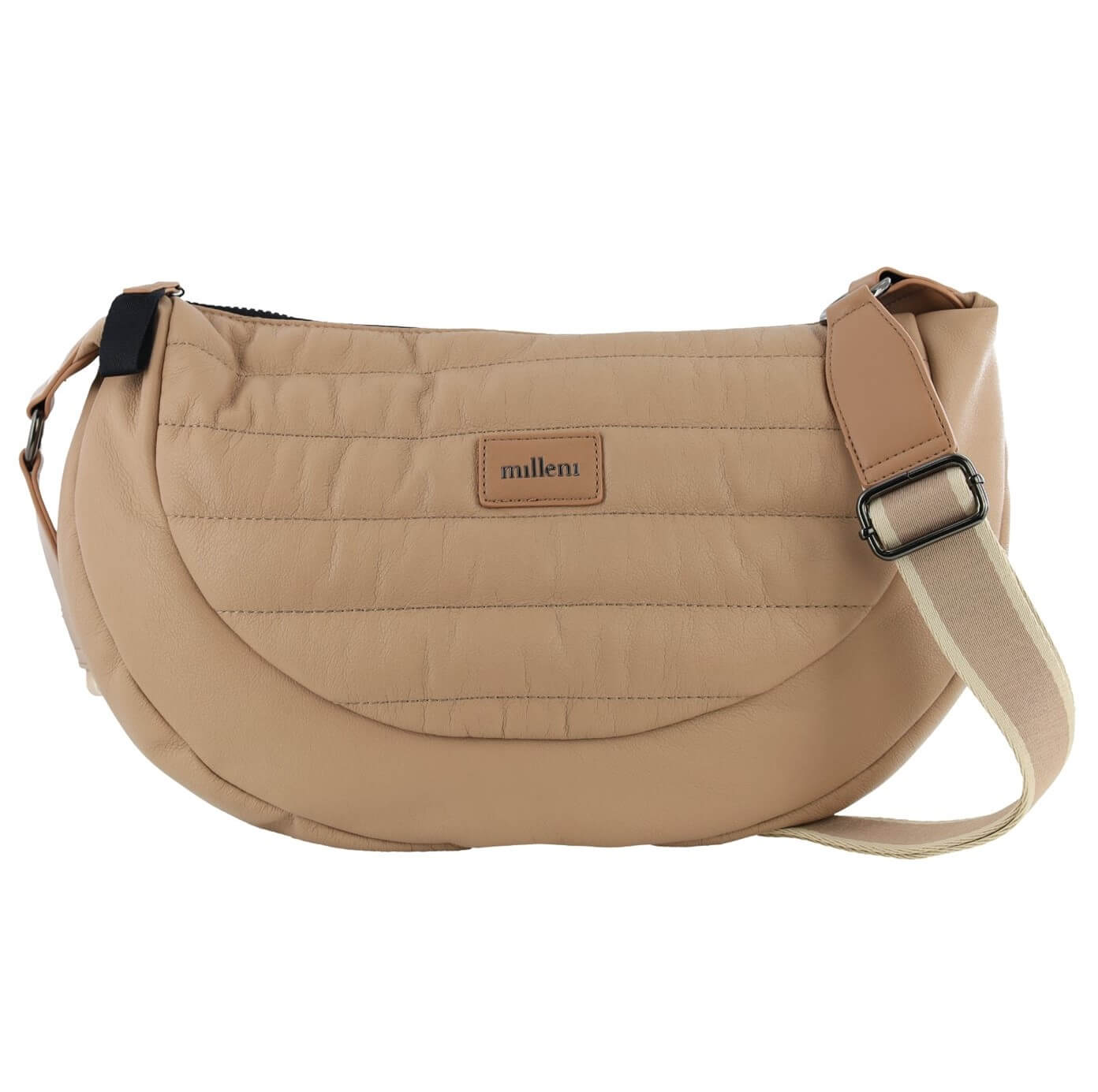 Milleni Ladies Fashion Puffer Crossbody Bag in Blush