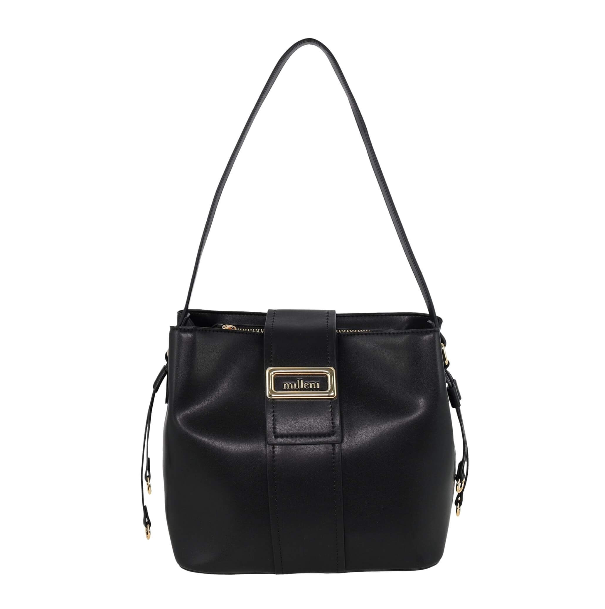 Milleni PV4034 Black Ladies Vegan Leather Fashion Mini Tote Bag