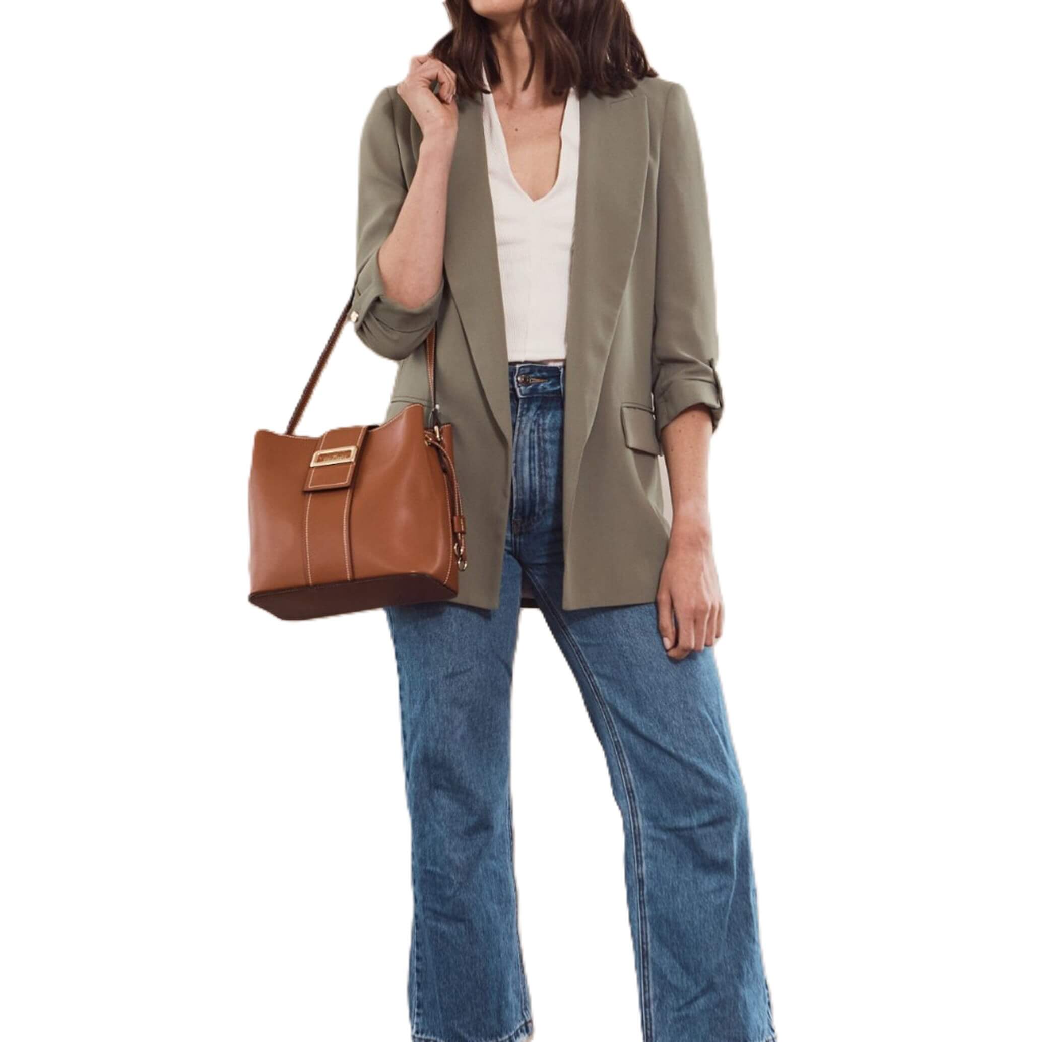 Milleni PV4034 Tan Ladies Vegan Leather Fashion Mini Tote Bag