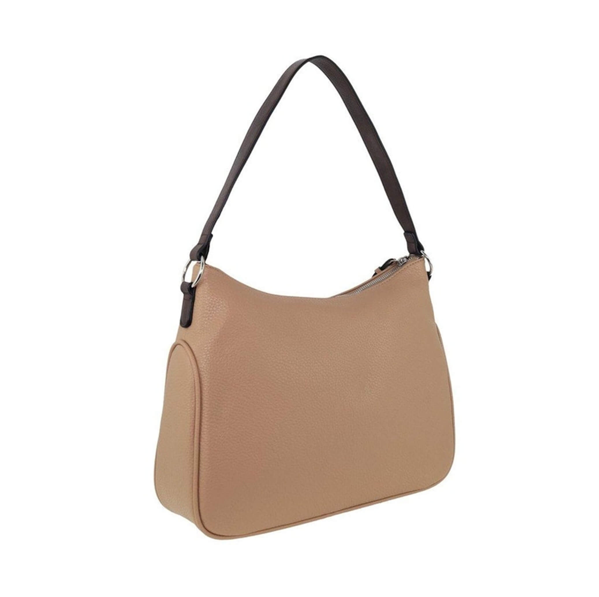 Milleni Ladies Vegan Leather Fashion Tote Bag in Stone