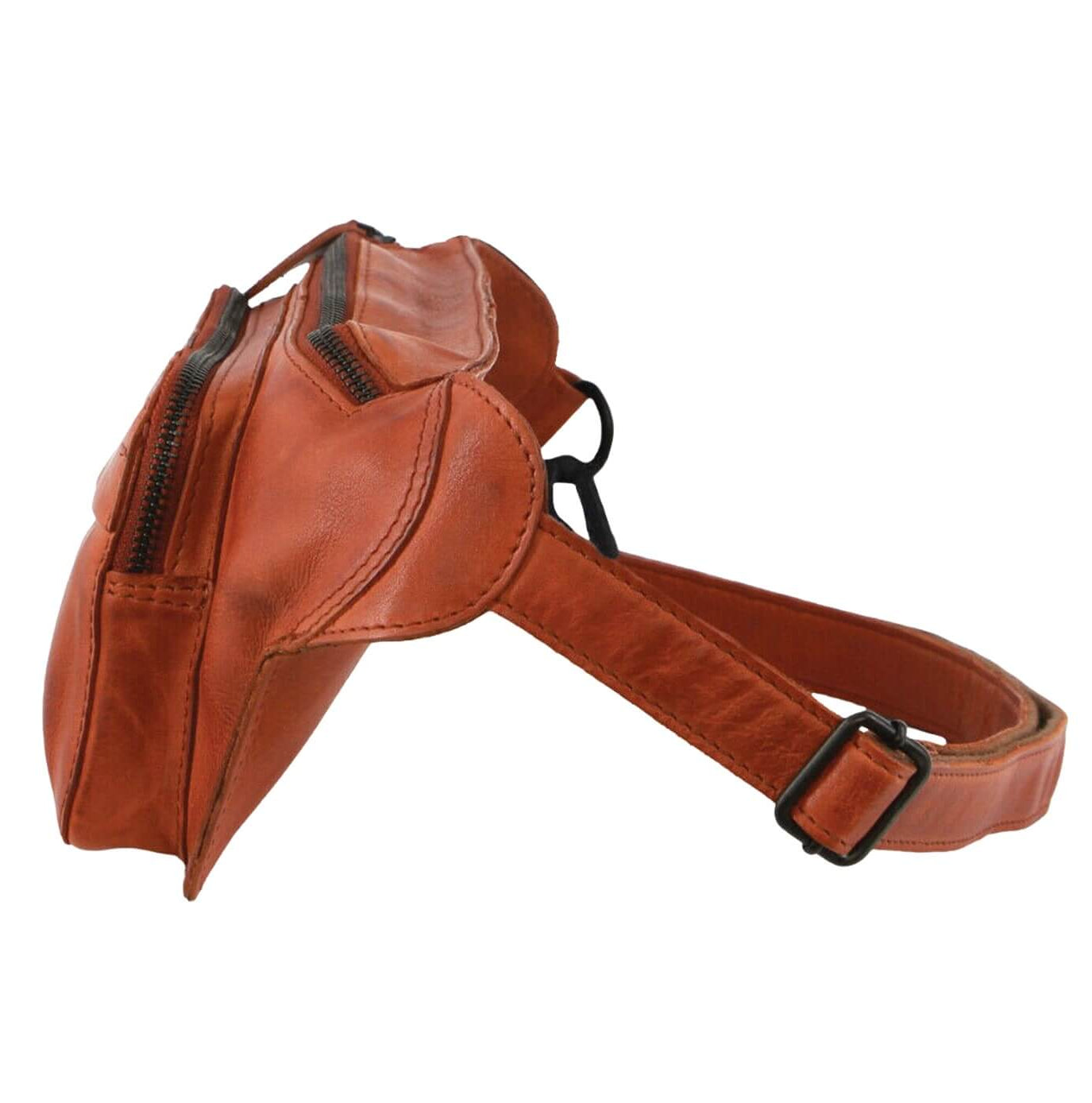 Pierre Cardin PC3718 Italian Rustic Leather Belt Bag/Cognac